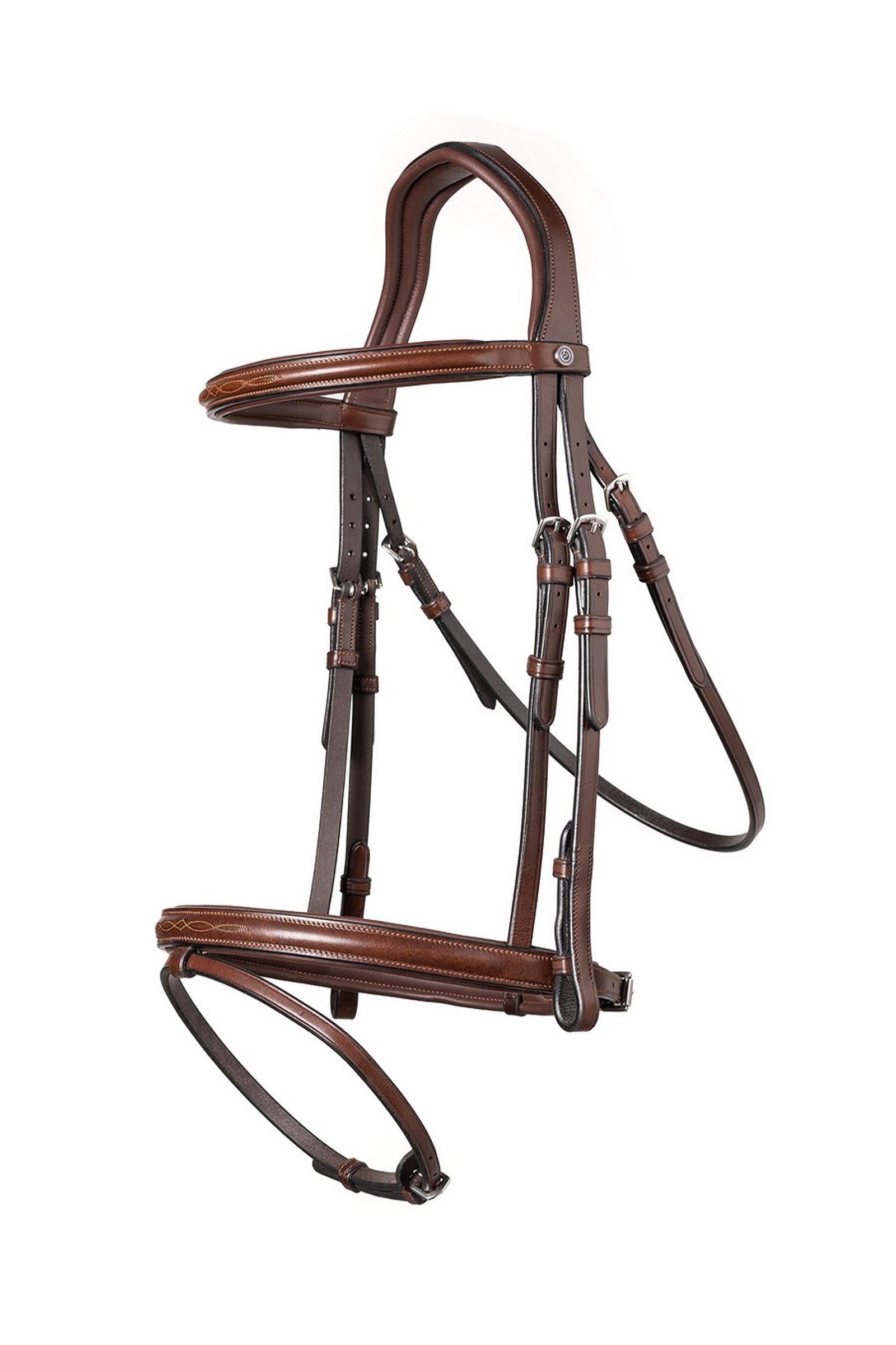Brown/Silver Trust Equestrian Calgary Kombineret n&aelig;seb&aring;nd Bridle