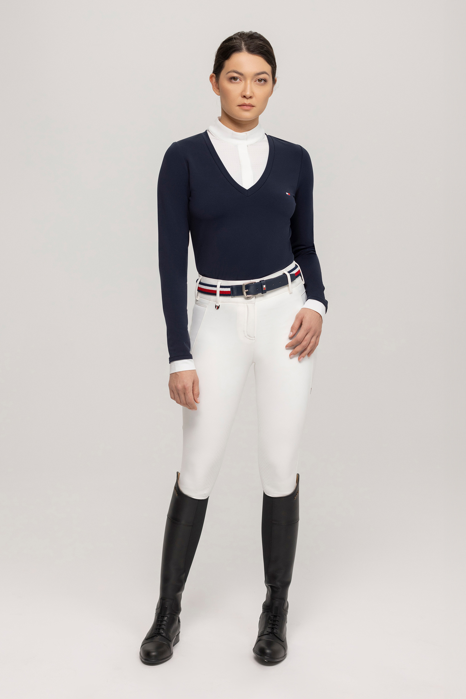 Tommy Hilfiger Equestrian Montana dame 2-i-1 st&aelig;vneskjorte