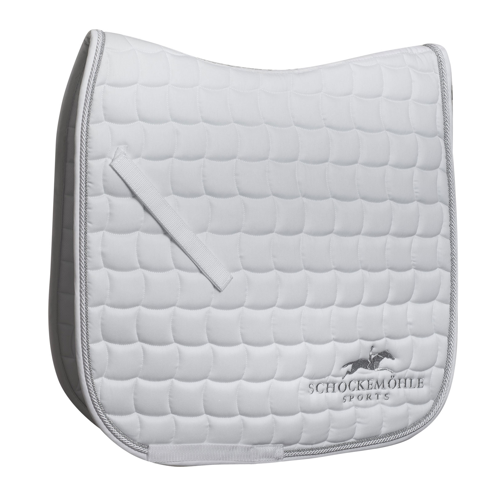 White/Silver Schockemohle Sports Dynamite DL, Dressurunderlag med logo