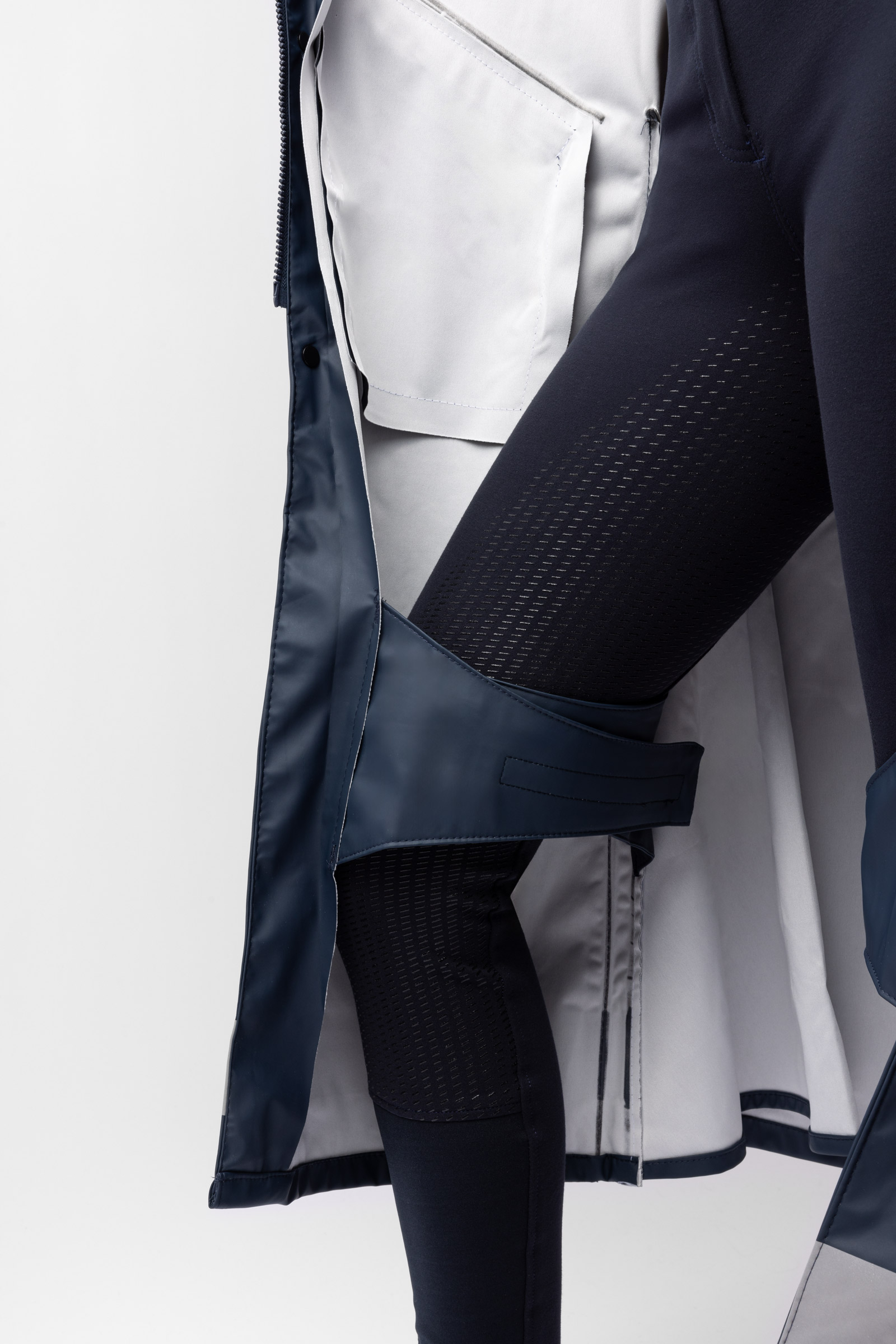 Horze Hazel lang regnfrakke til kvinder med slids