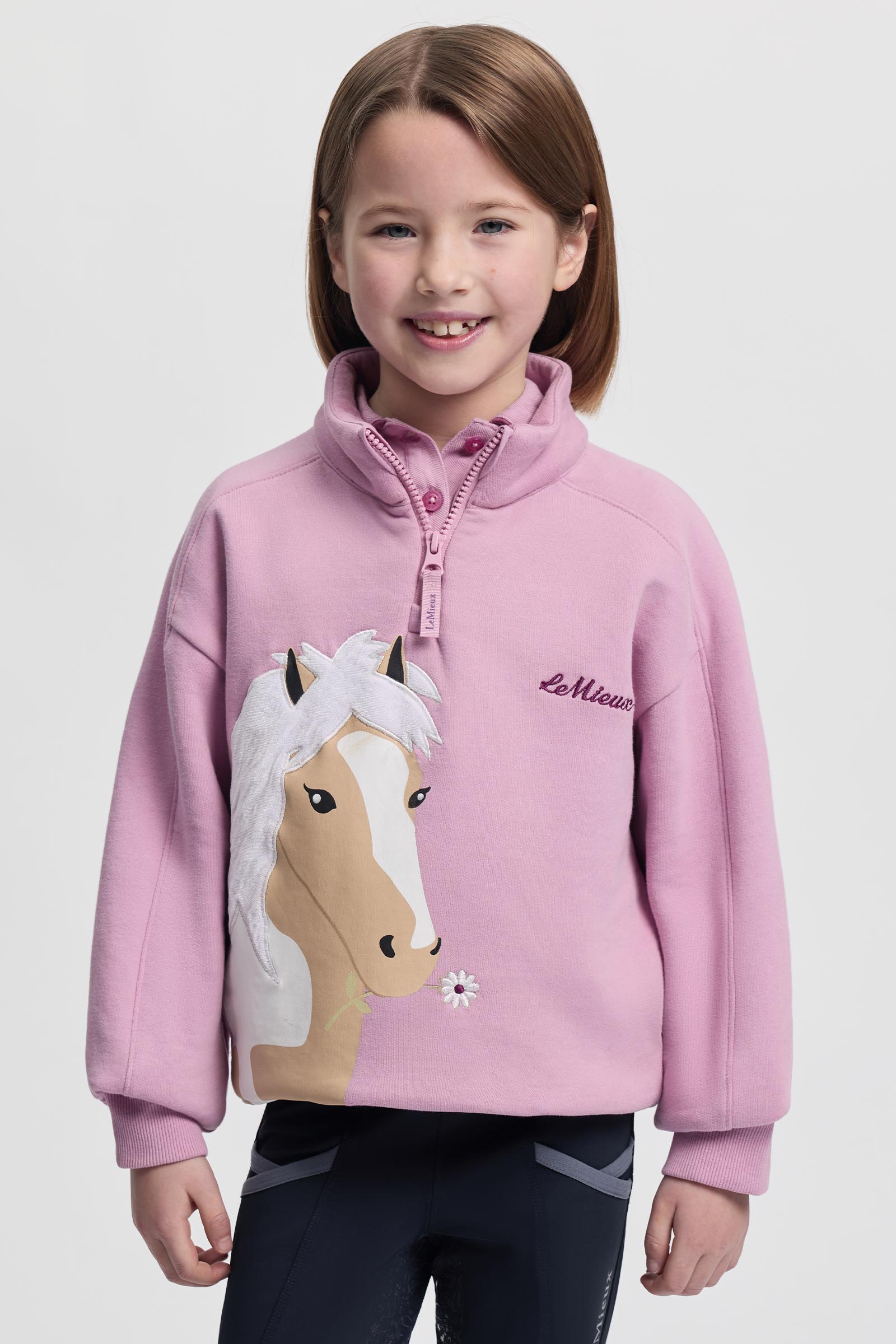 LeMieux Mini Quinn b&oslash;rne kvart lynl&aring;s sweatshirt