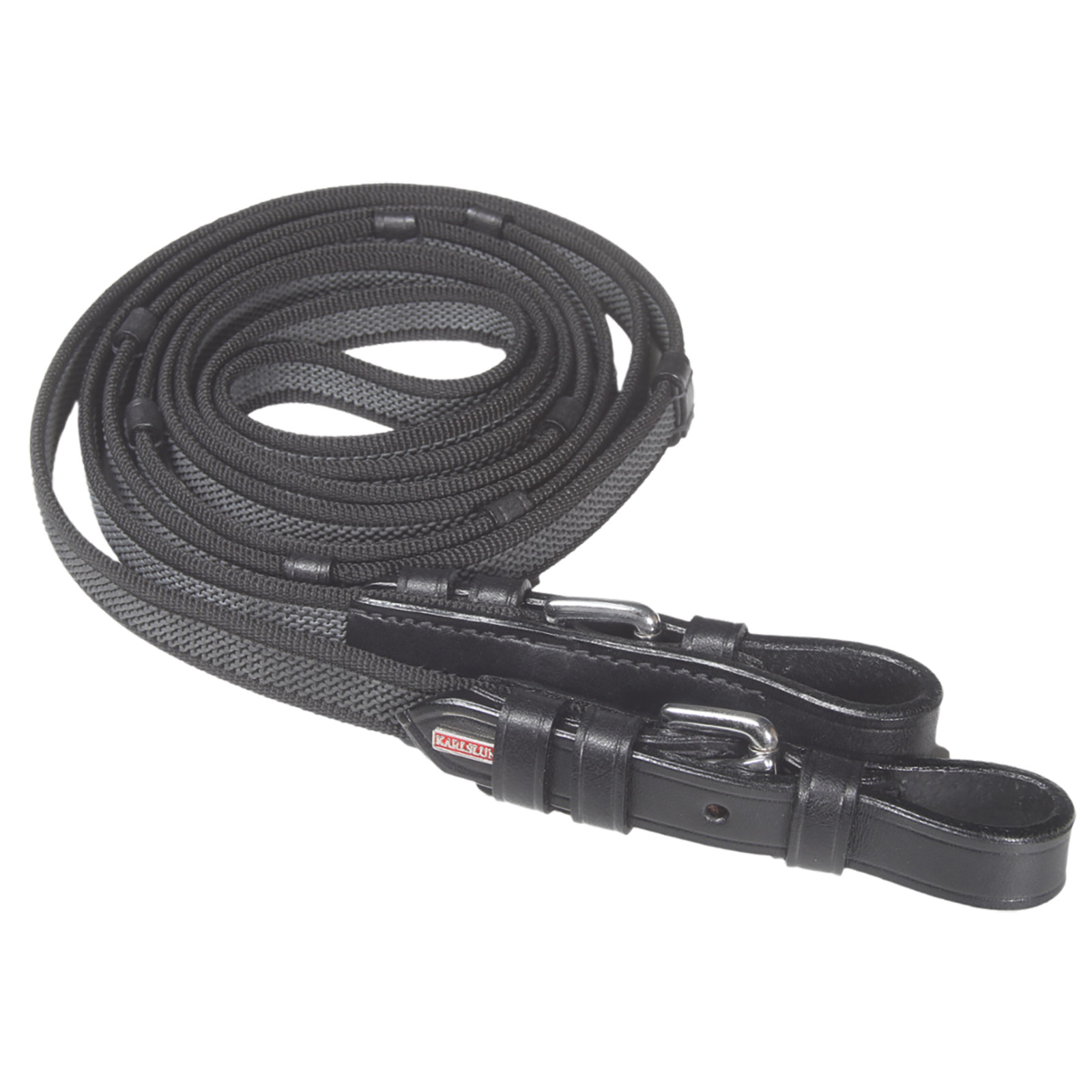 Karlslund Super grip tøjle med stoppere og spænder