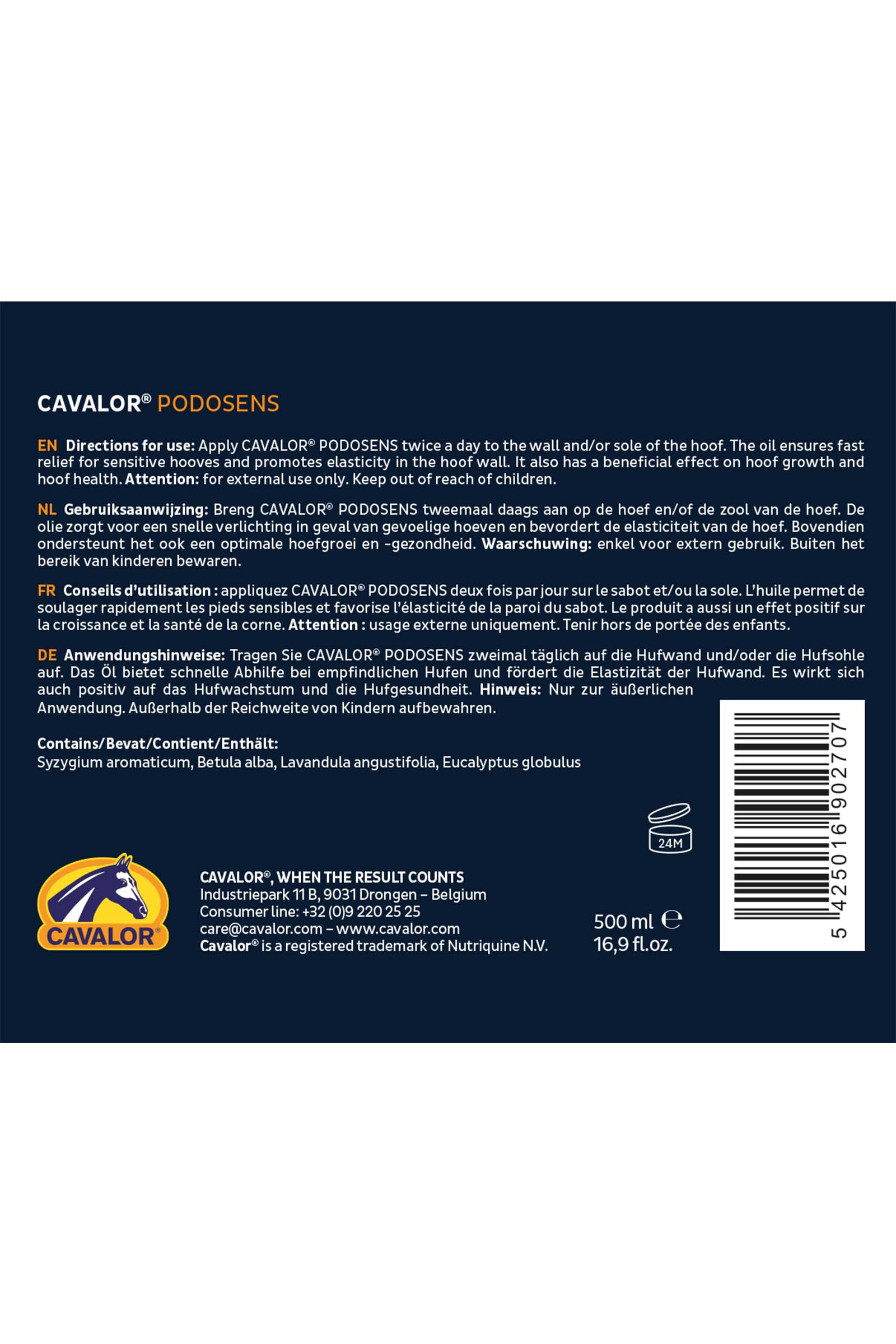 Cavalor PodoSens Liquid, Hoof Oil, 500 ml