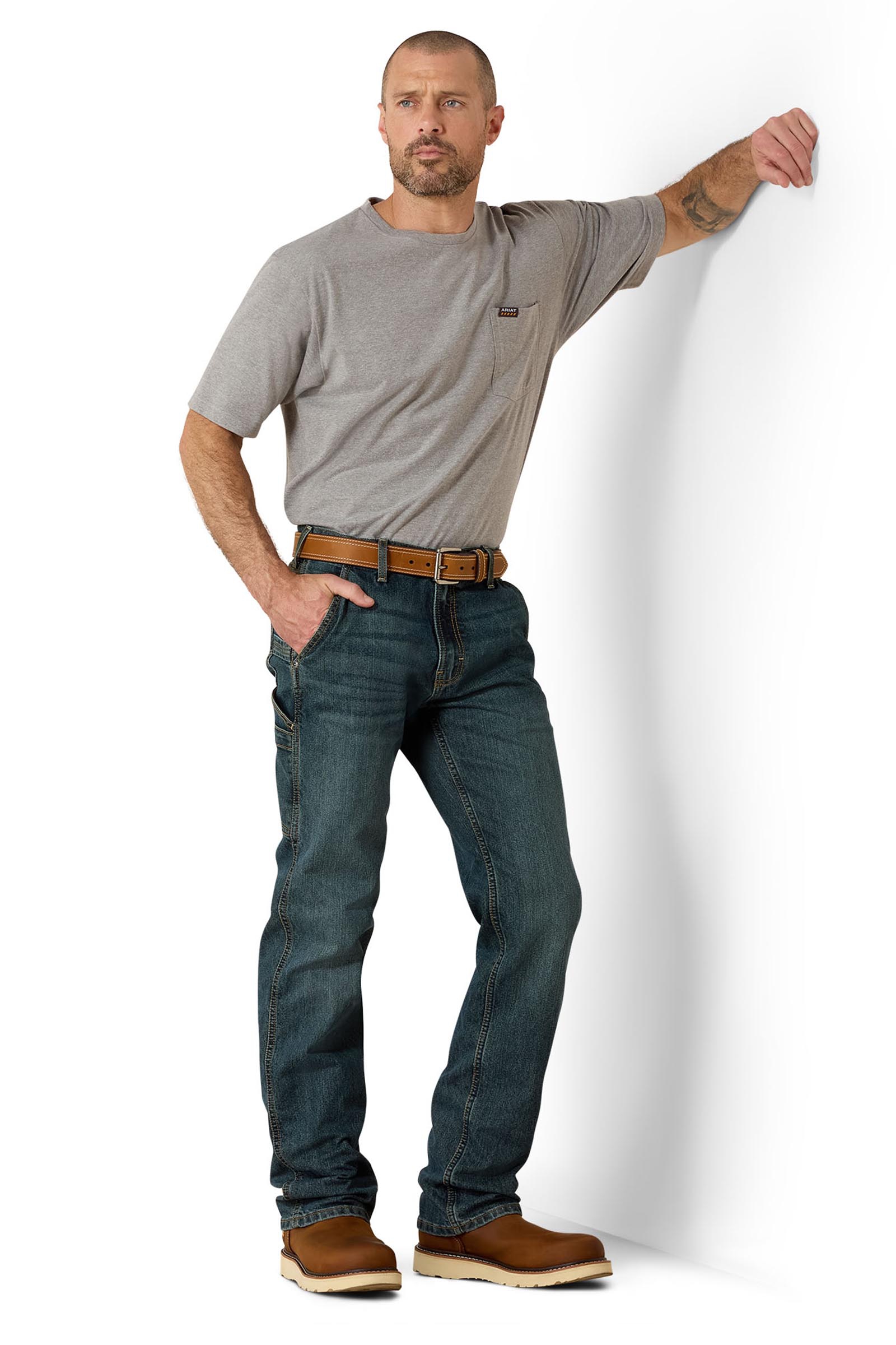 Ariat Rebar M7 Slim DuraStretch Workhorse Herre arbejdsjeans med lige ben