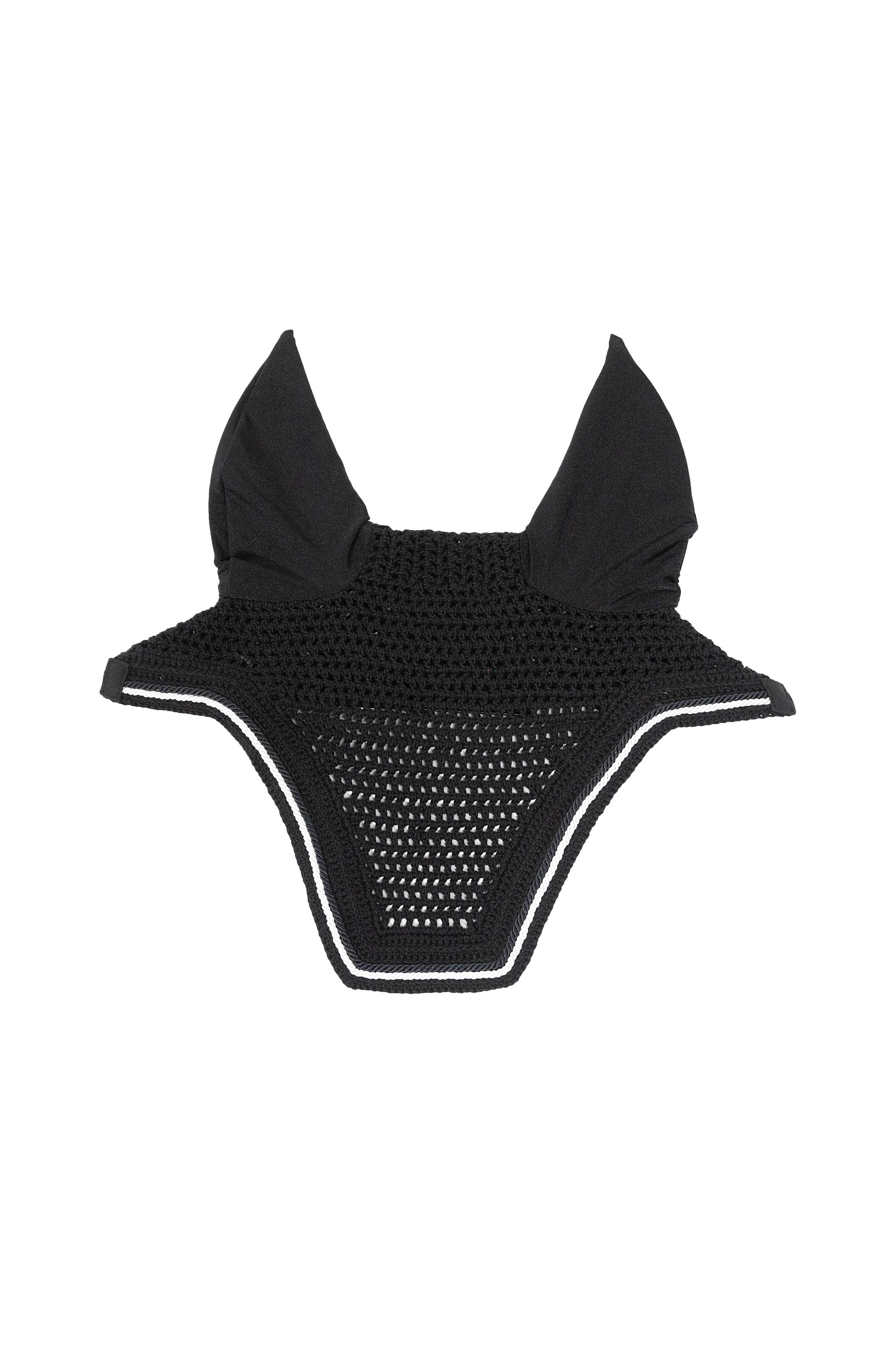 black Kentucky Horsewear flueslør Wellington Diamond Rope Soundless