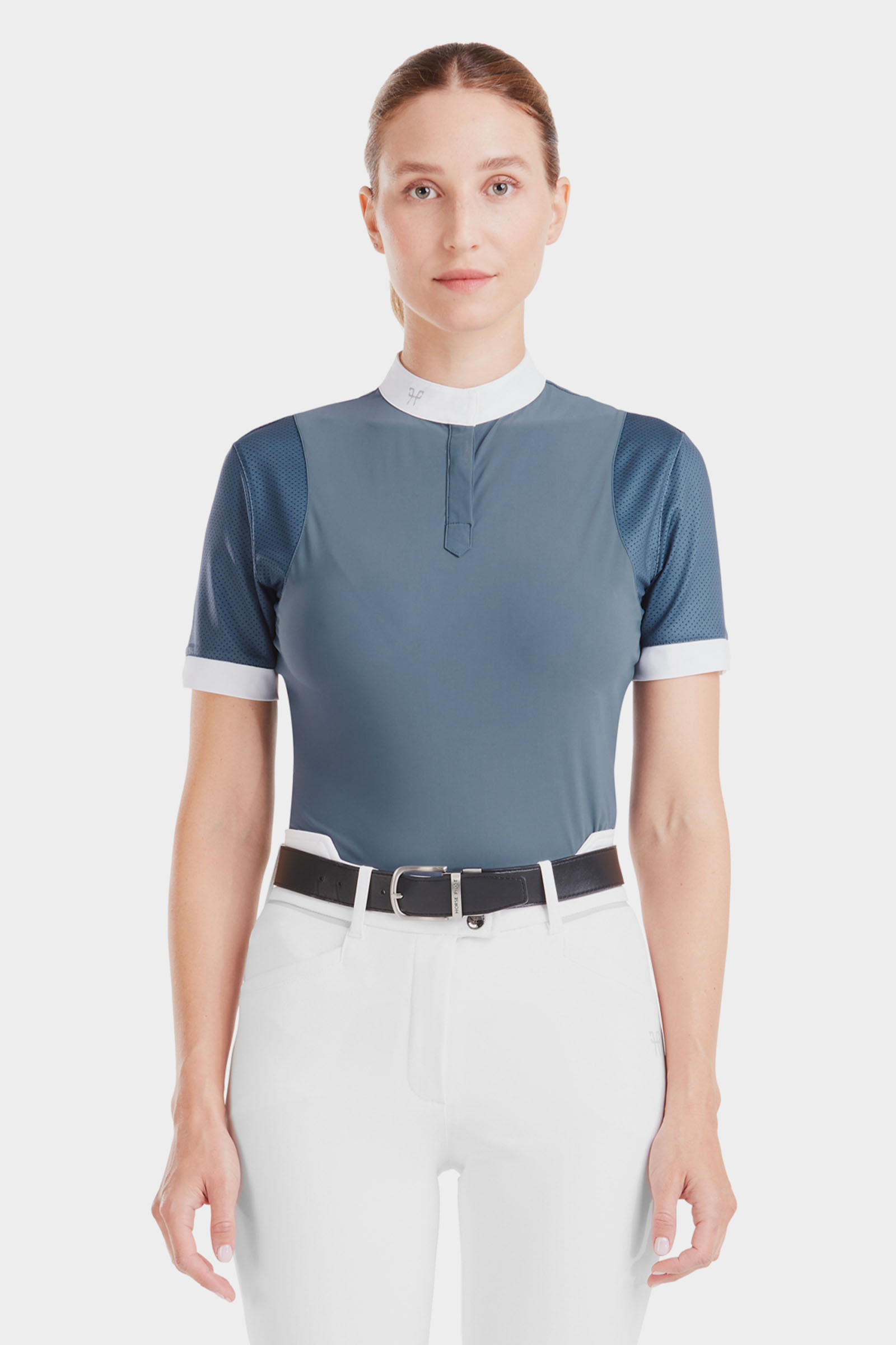 Vintage Indigo Horse Pilot Aerolight dameskjorte med korte &aelig;rmer