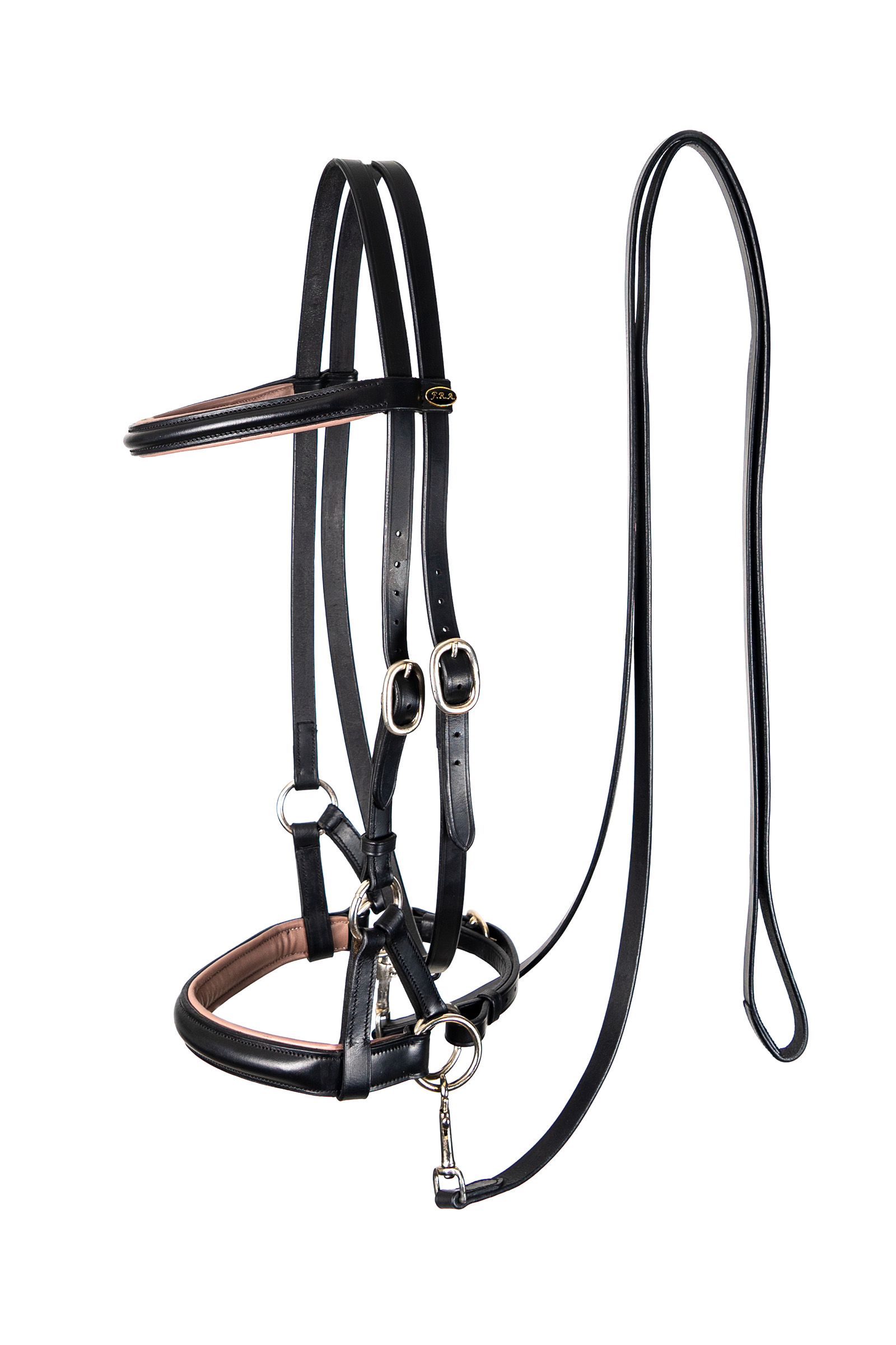 Black/Gray F.R.A. Freedom Riding Articles Pardoes de Luxe Sidepull med tøjler (System 3)