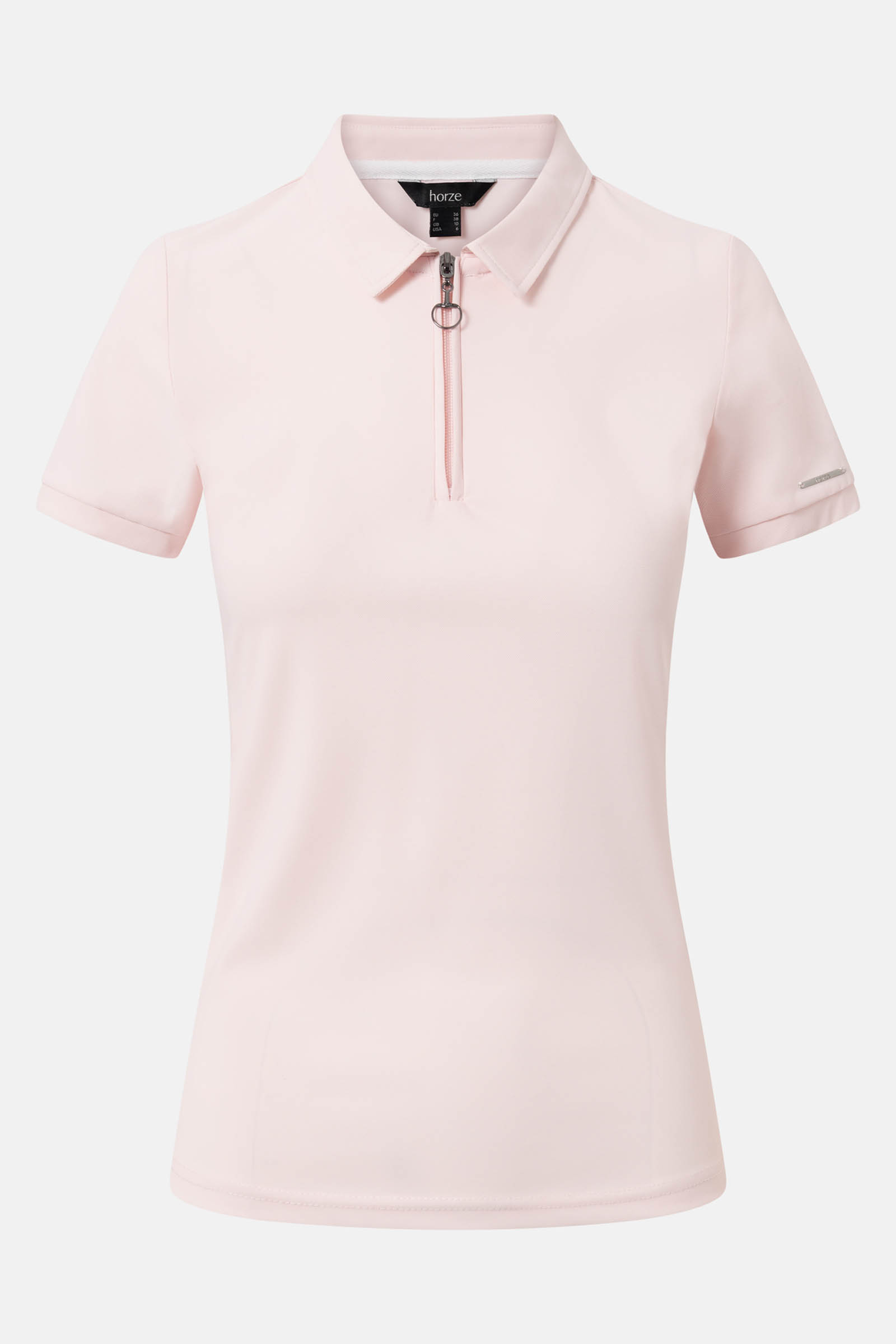 Barely Pink Horze Willow Functional Polo Shirt, damemodel