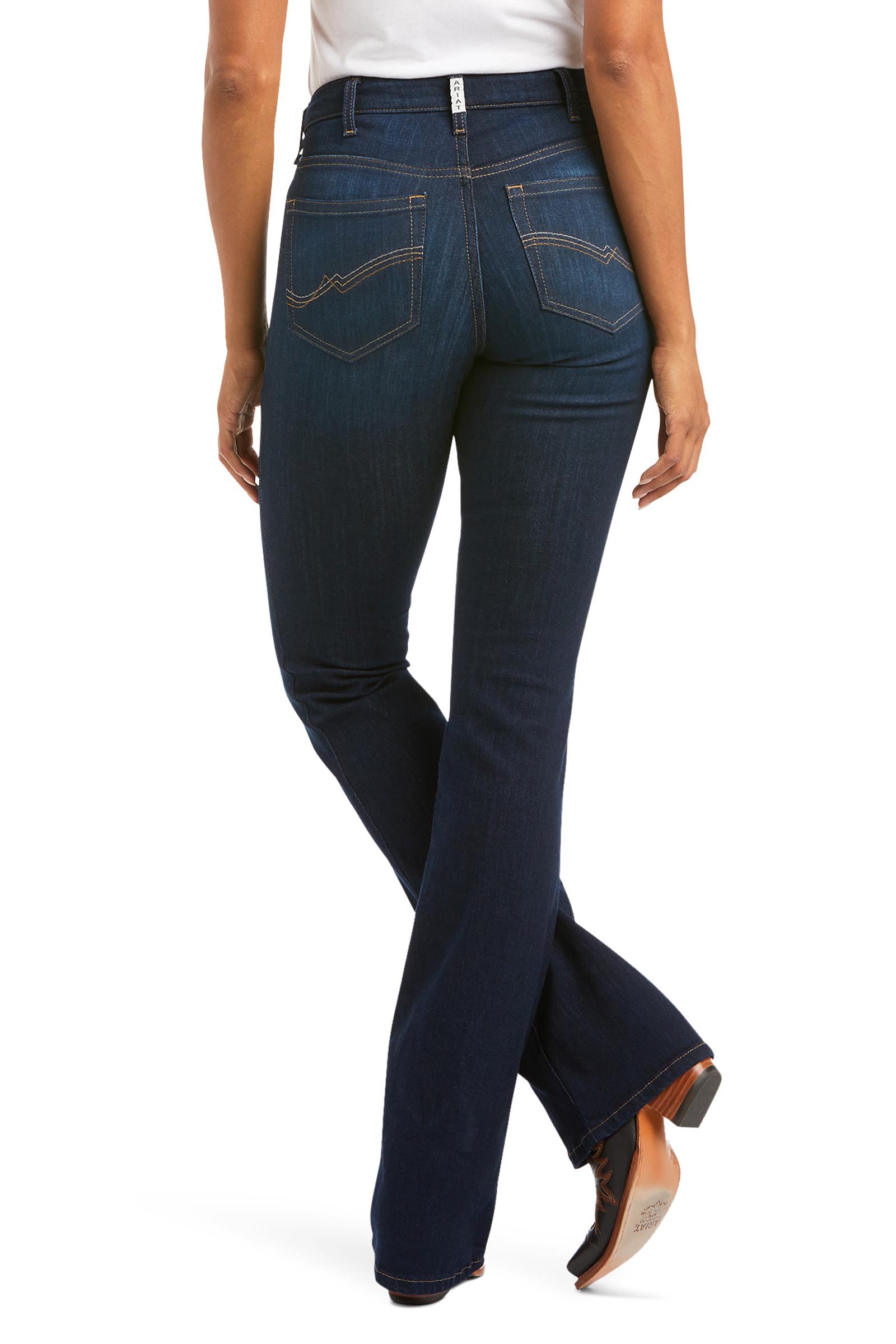 Ariat Real High Rise Ballary Boots Cut Dame jeans med h&oslash;j talje