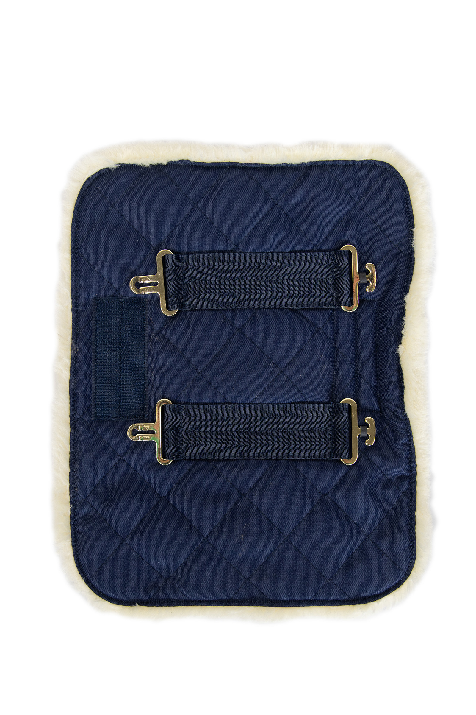 navy Kentucky Horsewear Quiltet Chest Expander med fåreskind 2 spænder