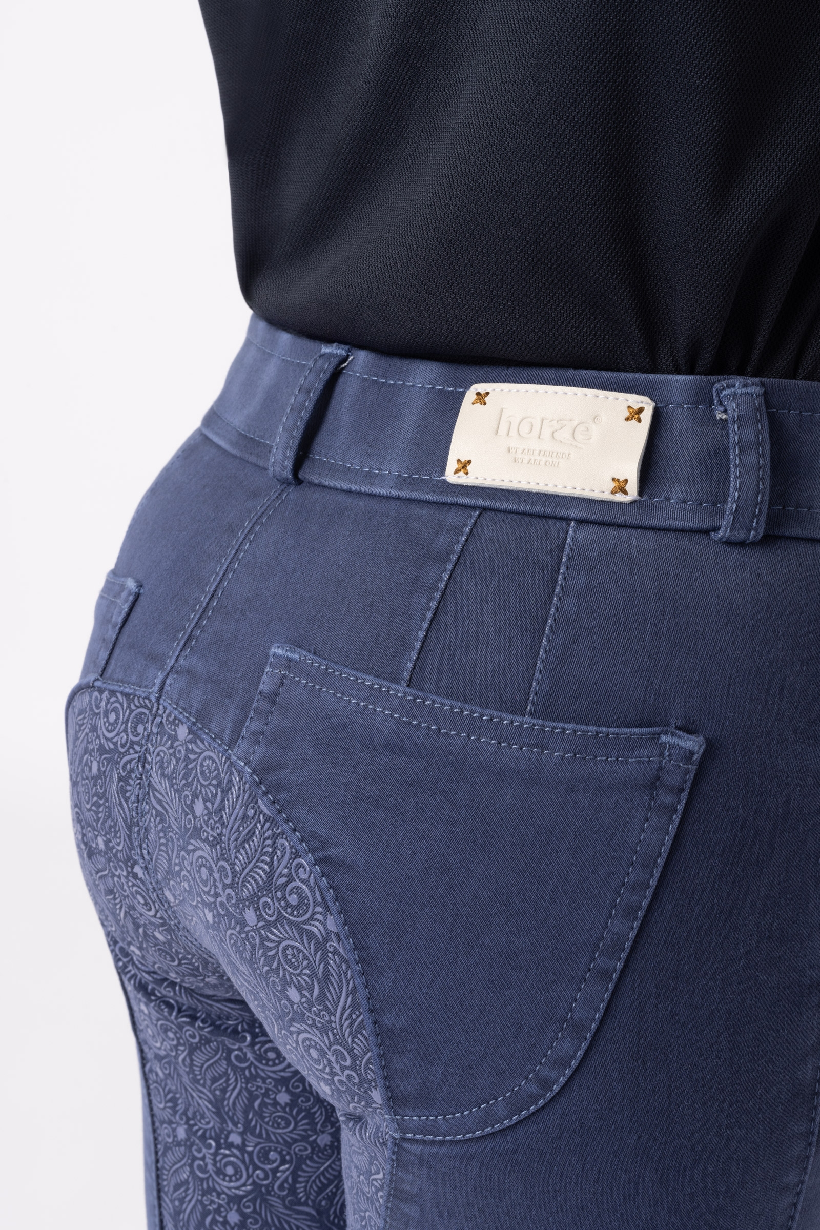 Horze Suki Fuld Grip Ridebukser, b&oslash;rnemodel