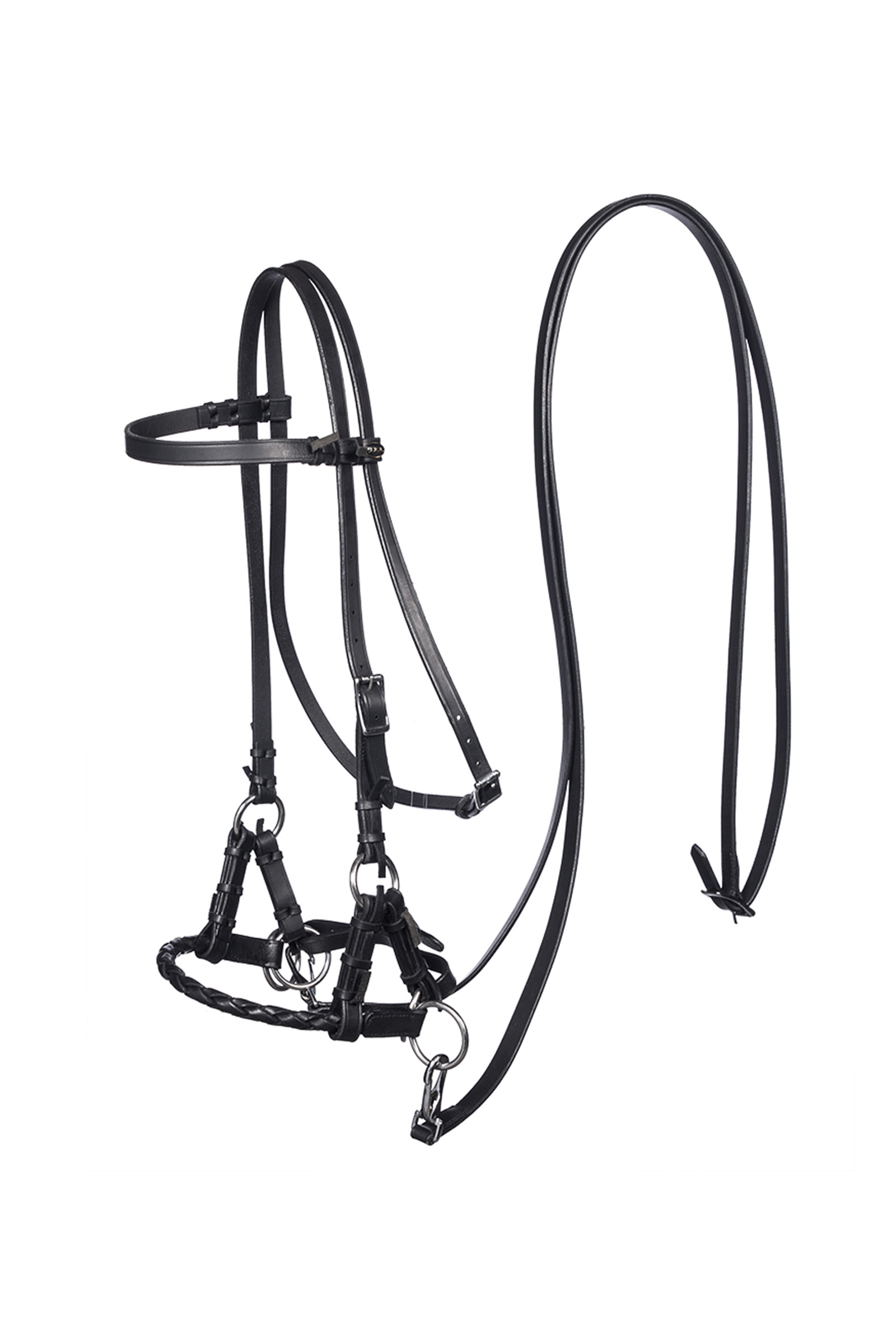 F.R.A. Freedom Riding Articles Pariba Sidepull (System 3) flettet næsebånd, m. tøjler.