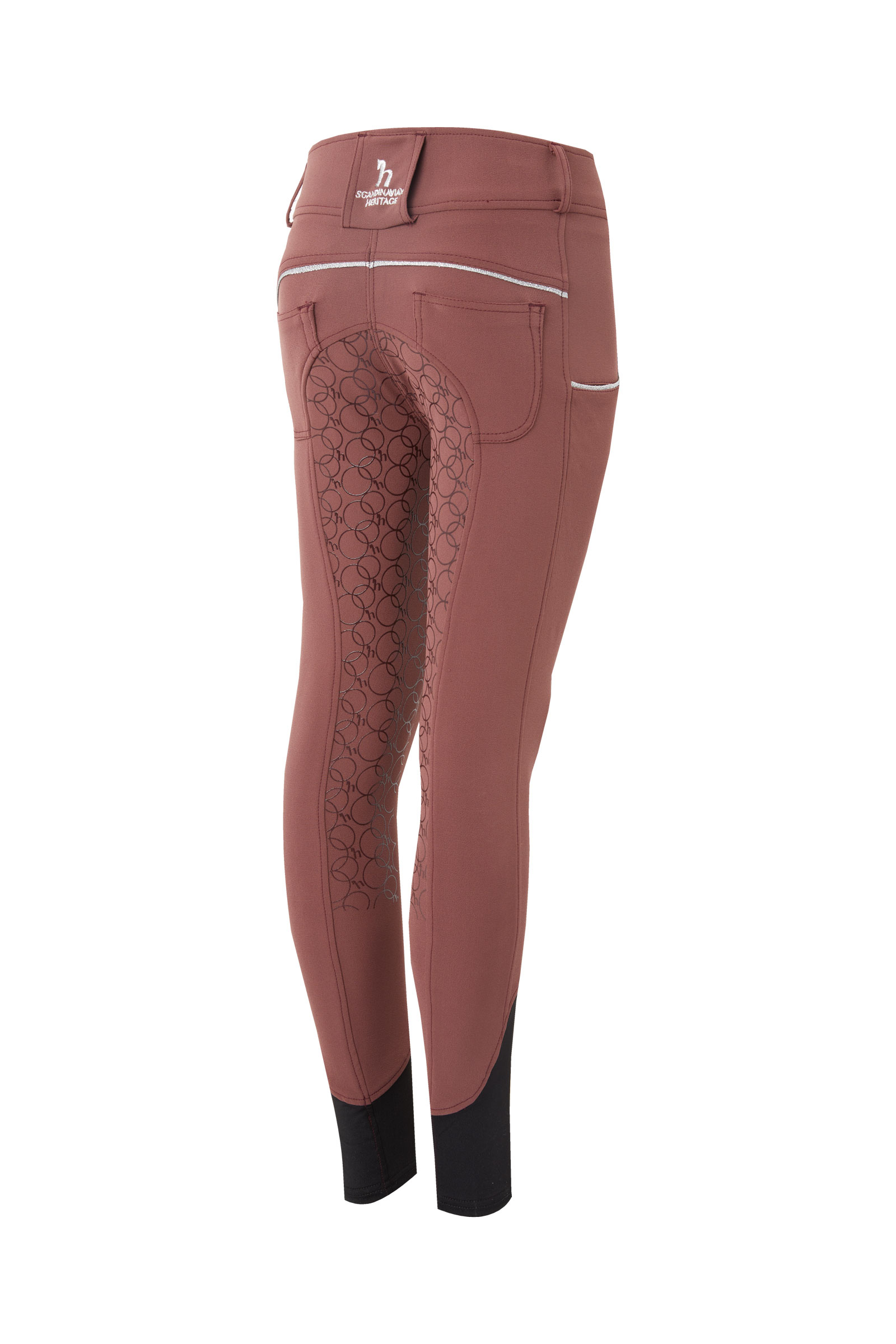 Horze Leighton Teens Silicone Full Grip Ridebukser med Telefonlomme