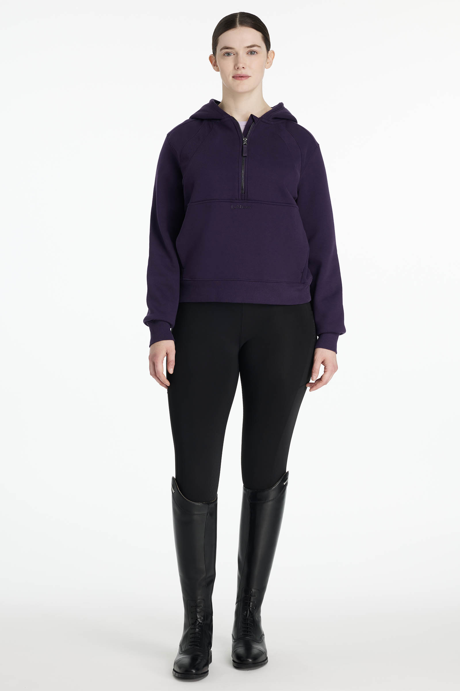 LeMieux Henrietta dame hoodie med halv lynlås