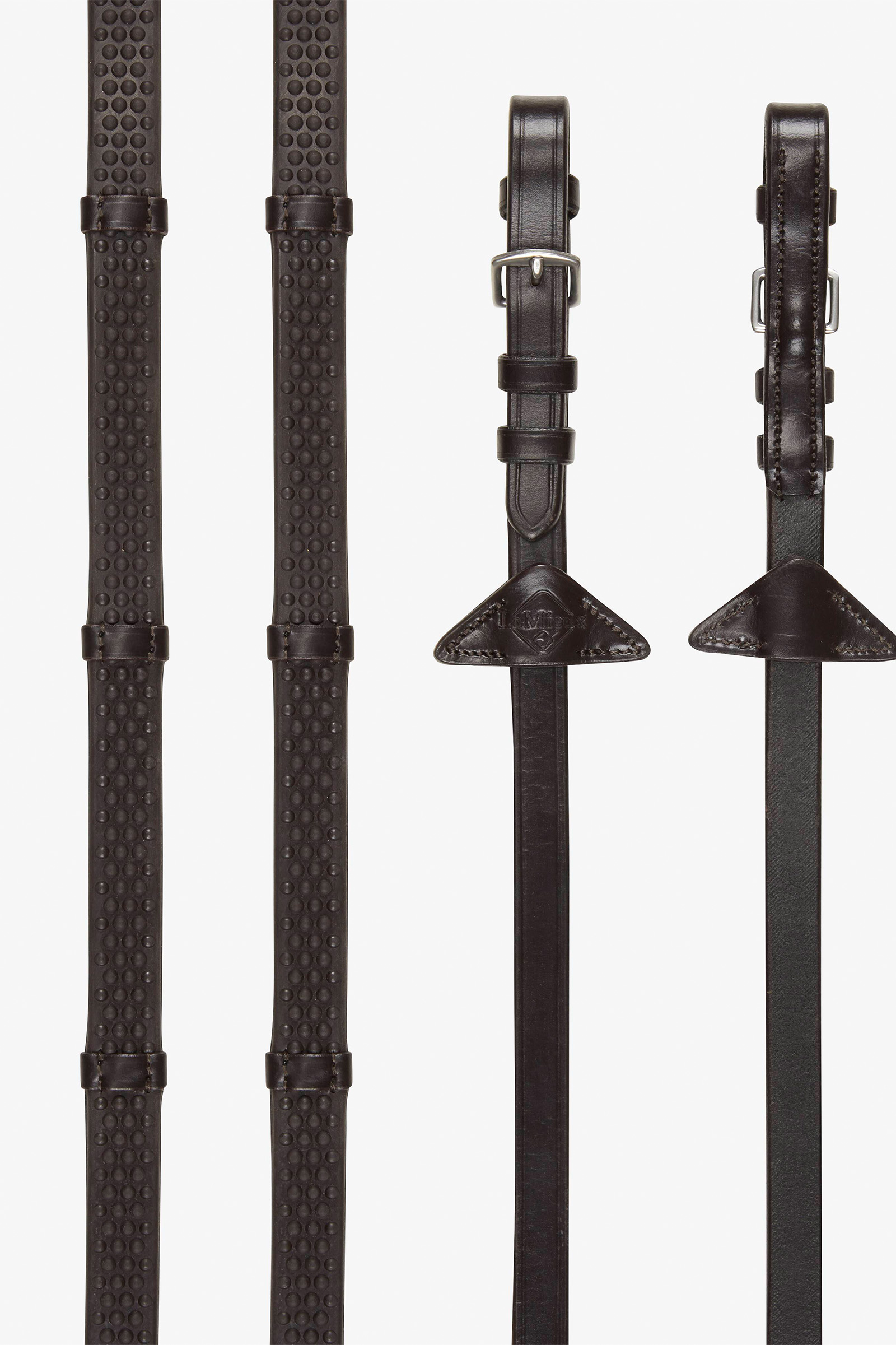 Brown/Brass LeMieux Soft Gummitøjler med Stoppere