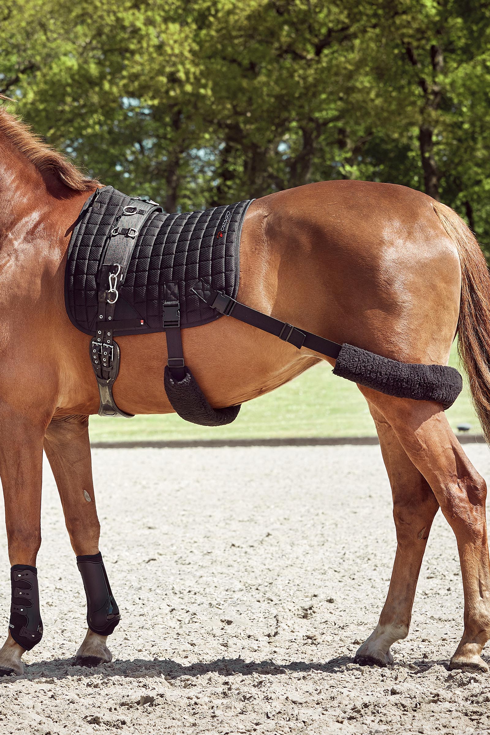 Catago FIR-Tech tréninková podsedlová deka s elastickými popruhy