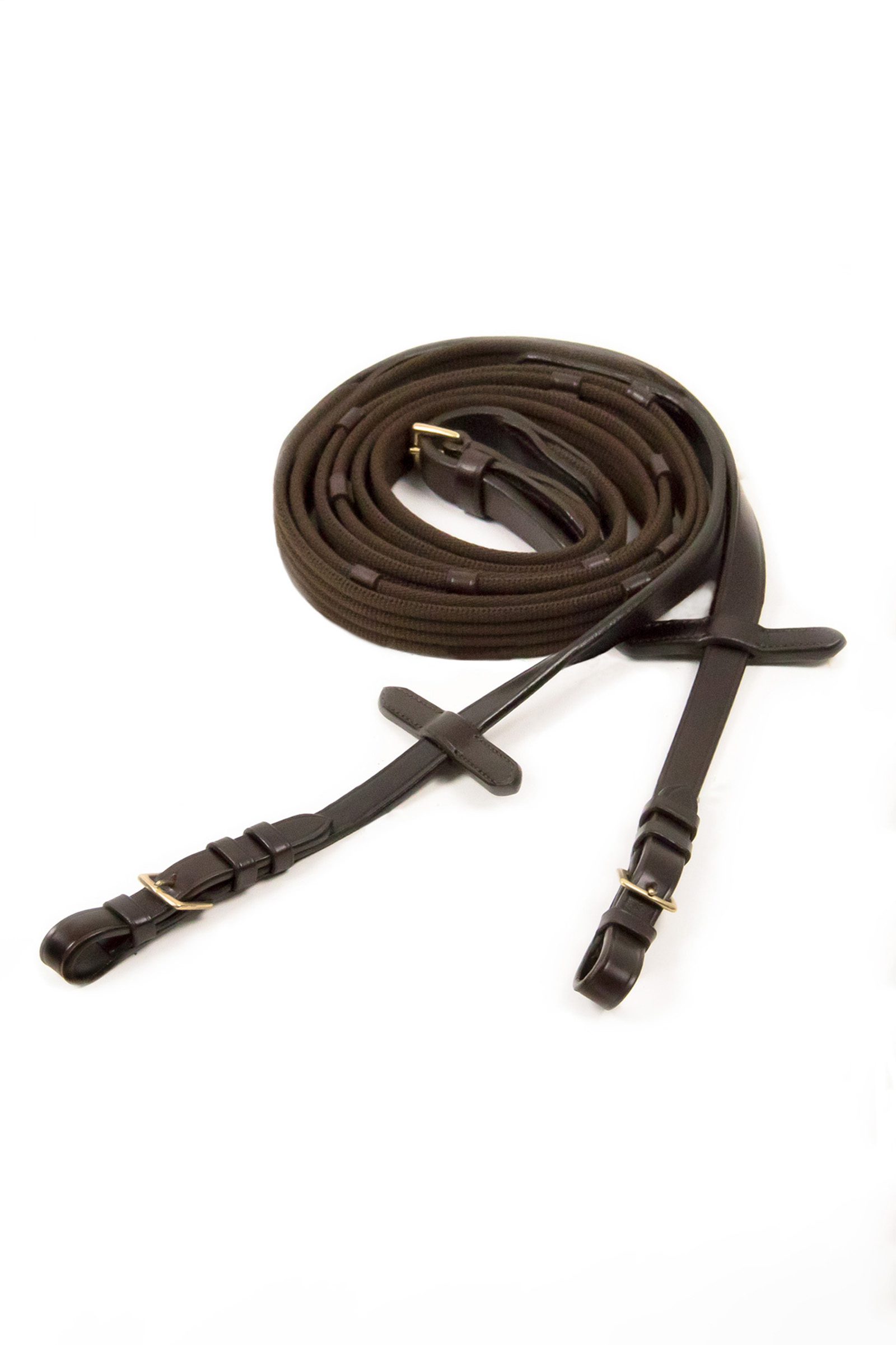 Dark Brown/Gold Schockem&ouml;hle Sports webt&oslash;jler med sp&aelig;nder, 5 stoppere, martingal st