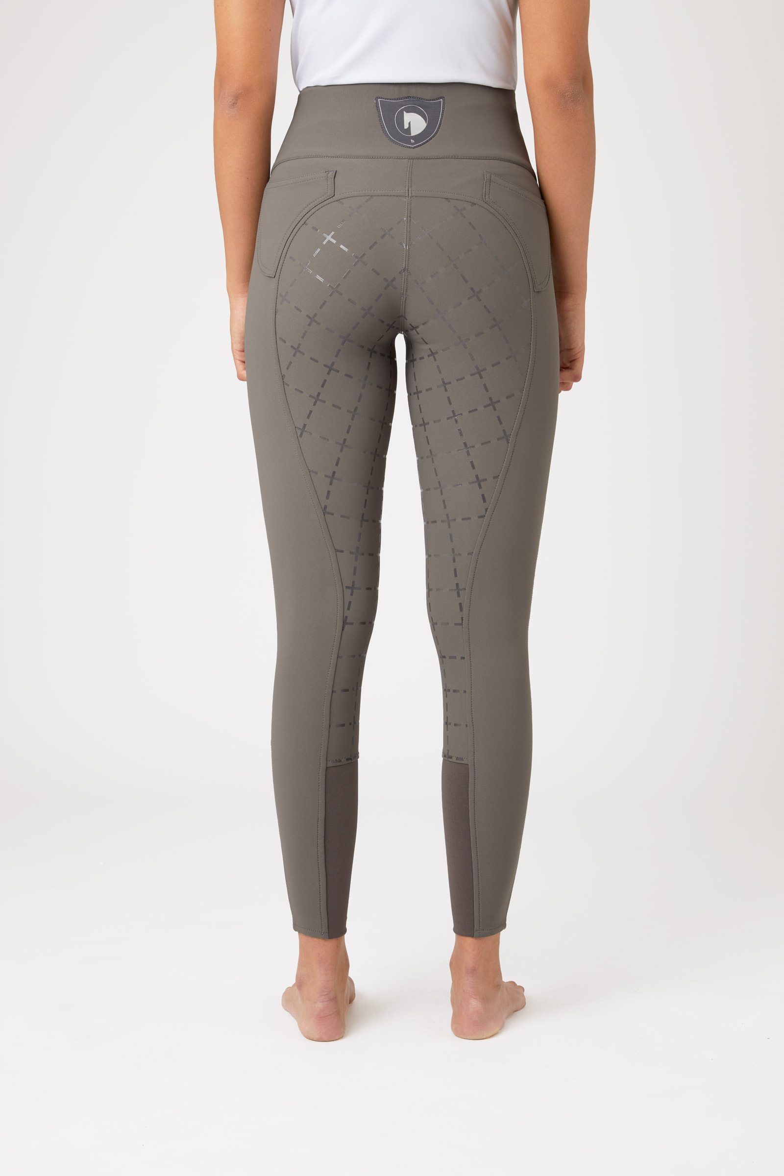 Horze Desiree ridebukser med h&oslash;j talje og silikone fuldbes&aelig;tning til damer, UPF 50+