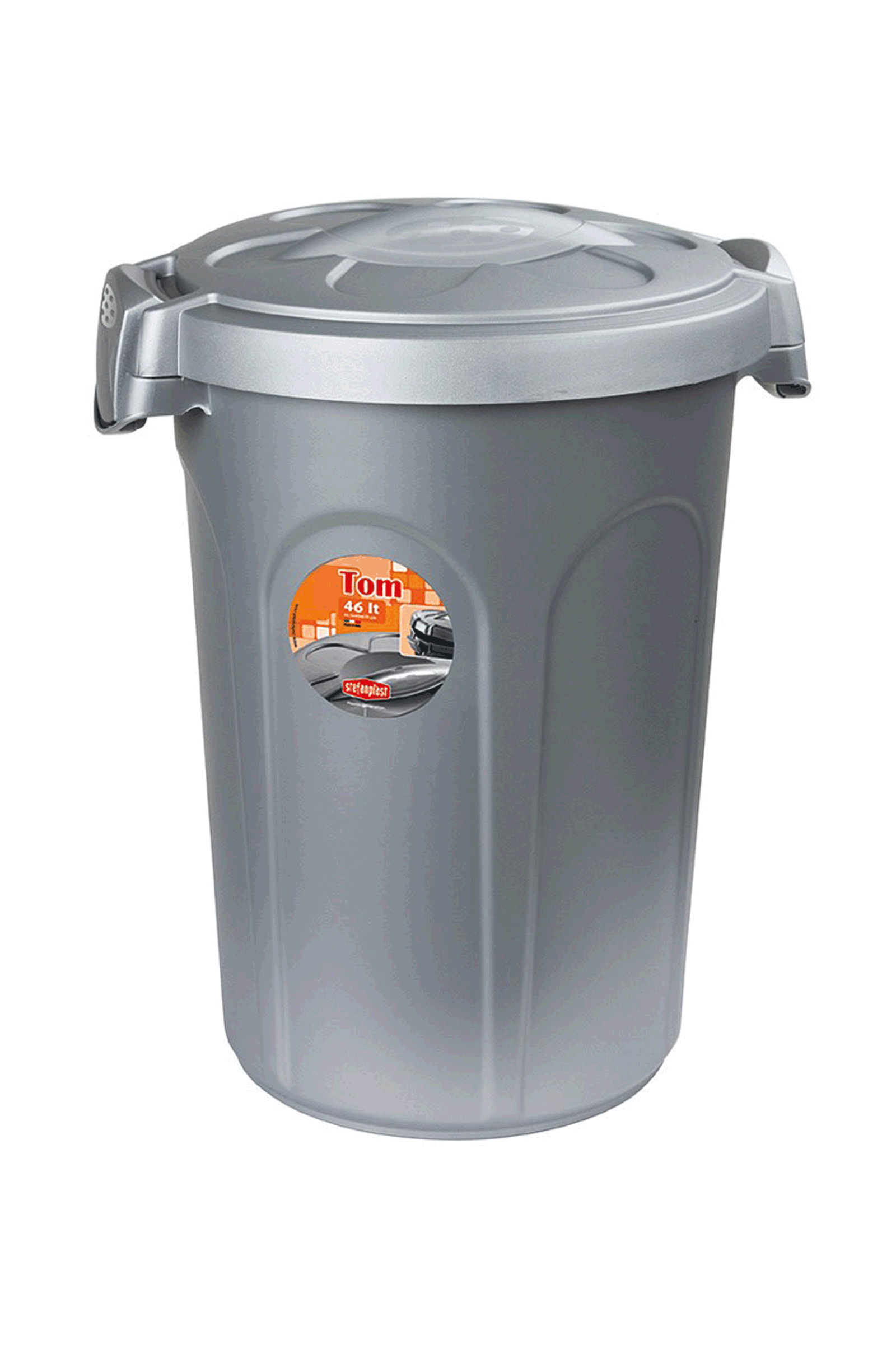 Kerbl Fodertønde Tom 16 kg, 46L, Grå