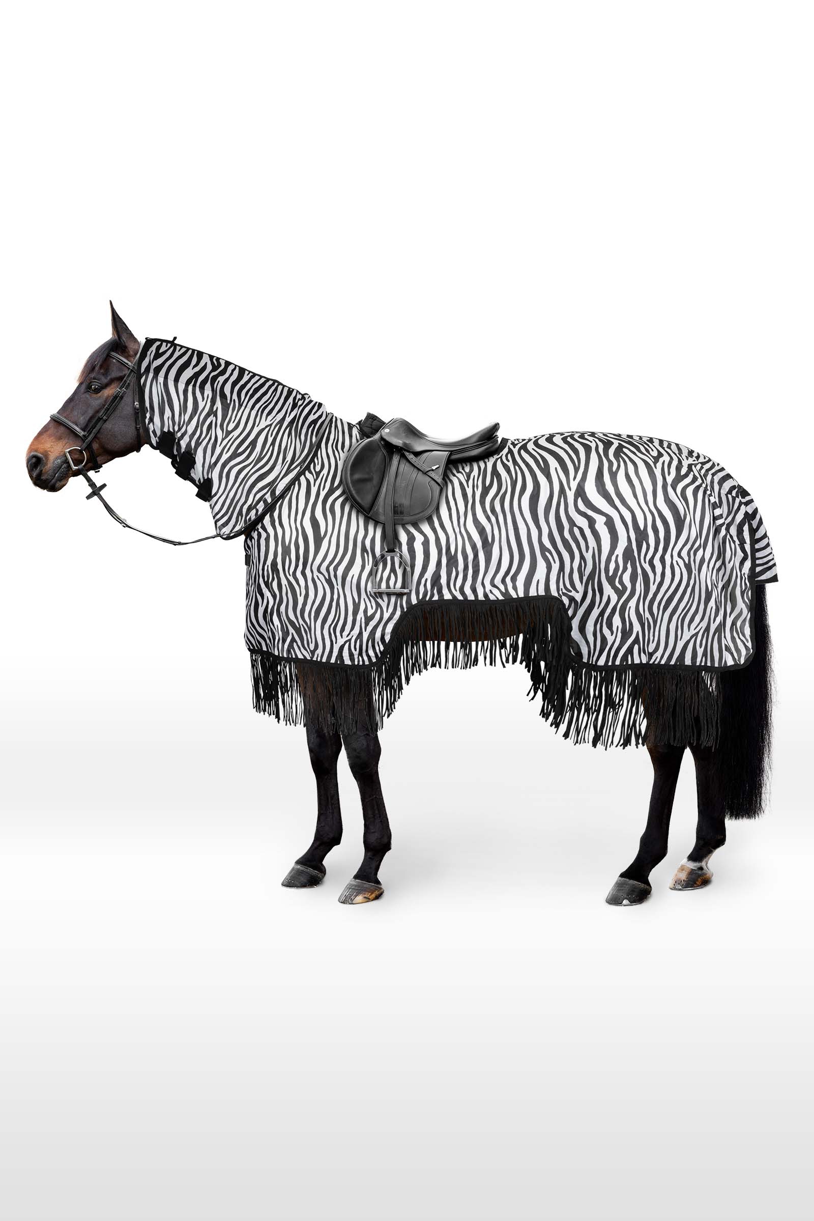 Horze Defender rided&aelig;kken med frynser