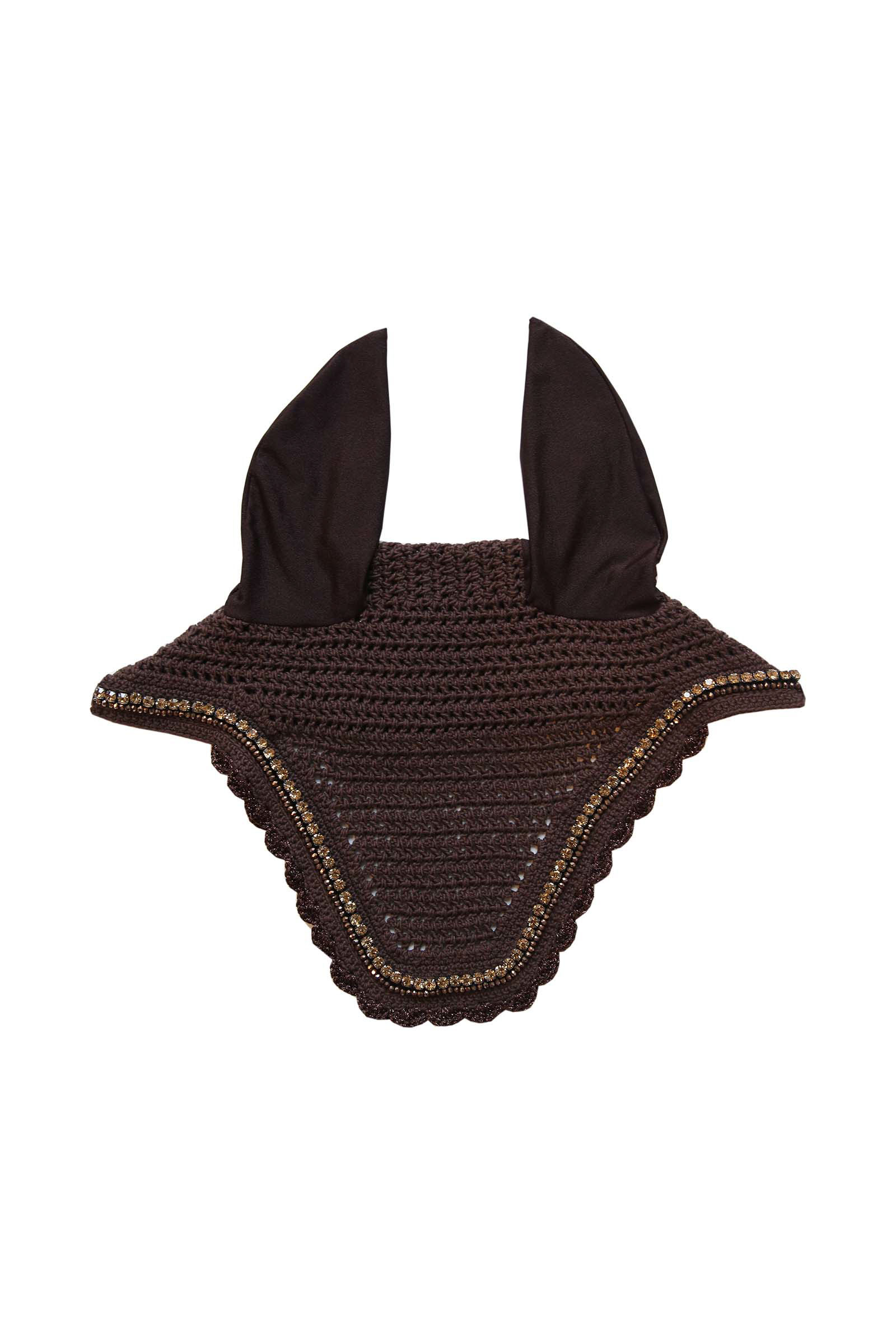 Brown Kentucky Horsewear Wellington hut med sten og perler, lydtæt