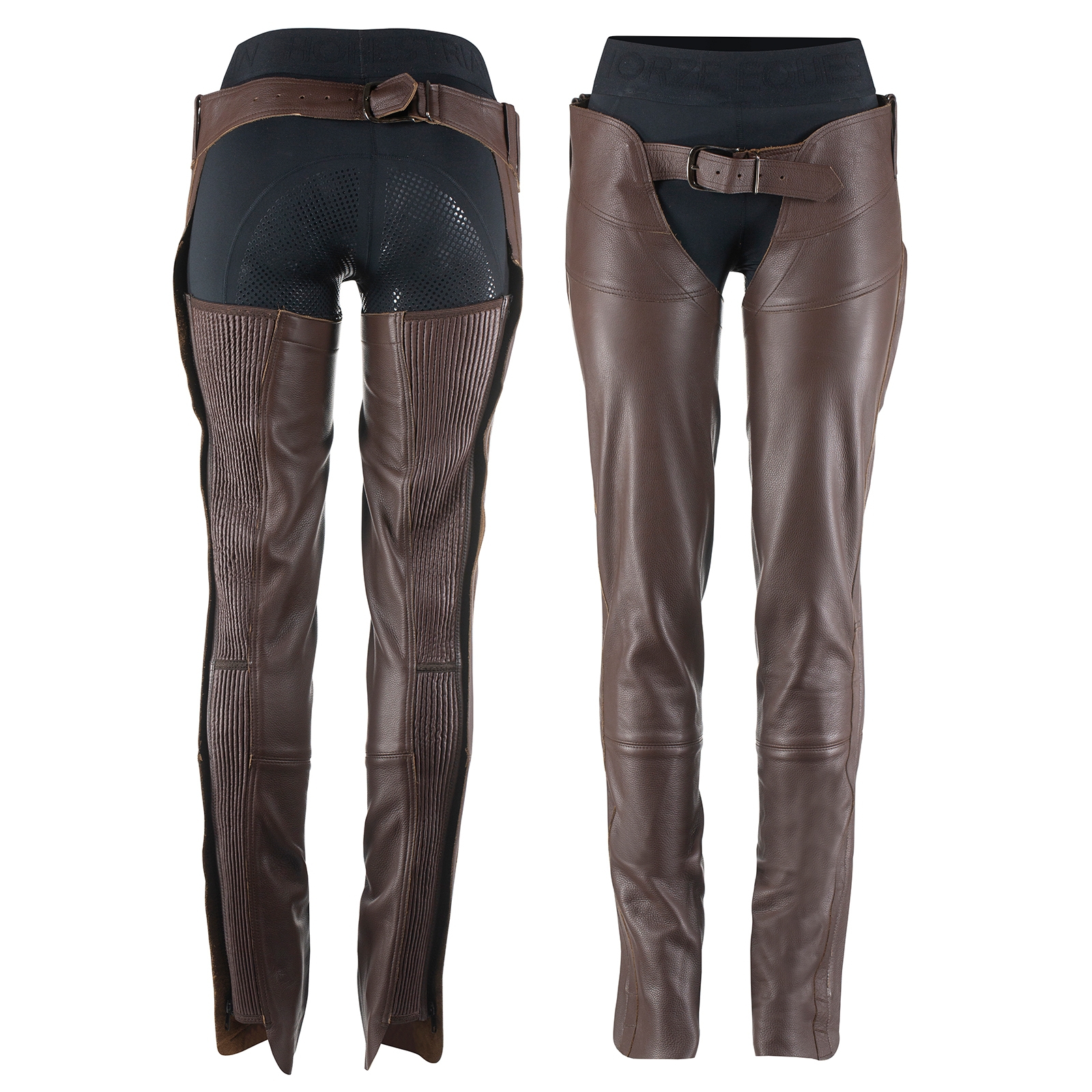 Dark Brown Horze Blake l&aelig;derchaps