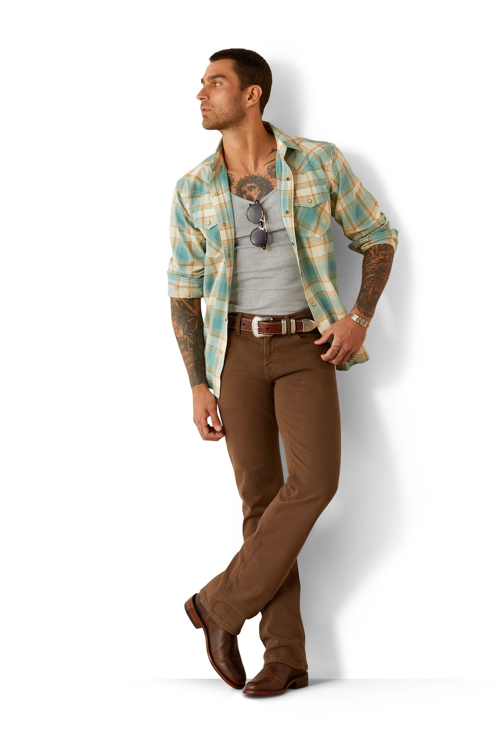 Ariat Hardin Retro herreskjorte med lange &aelig;rmer