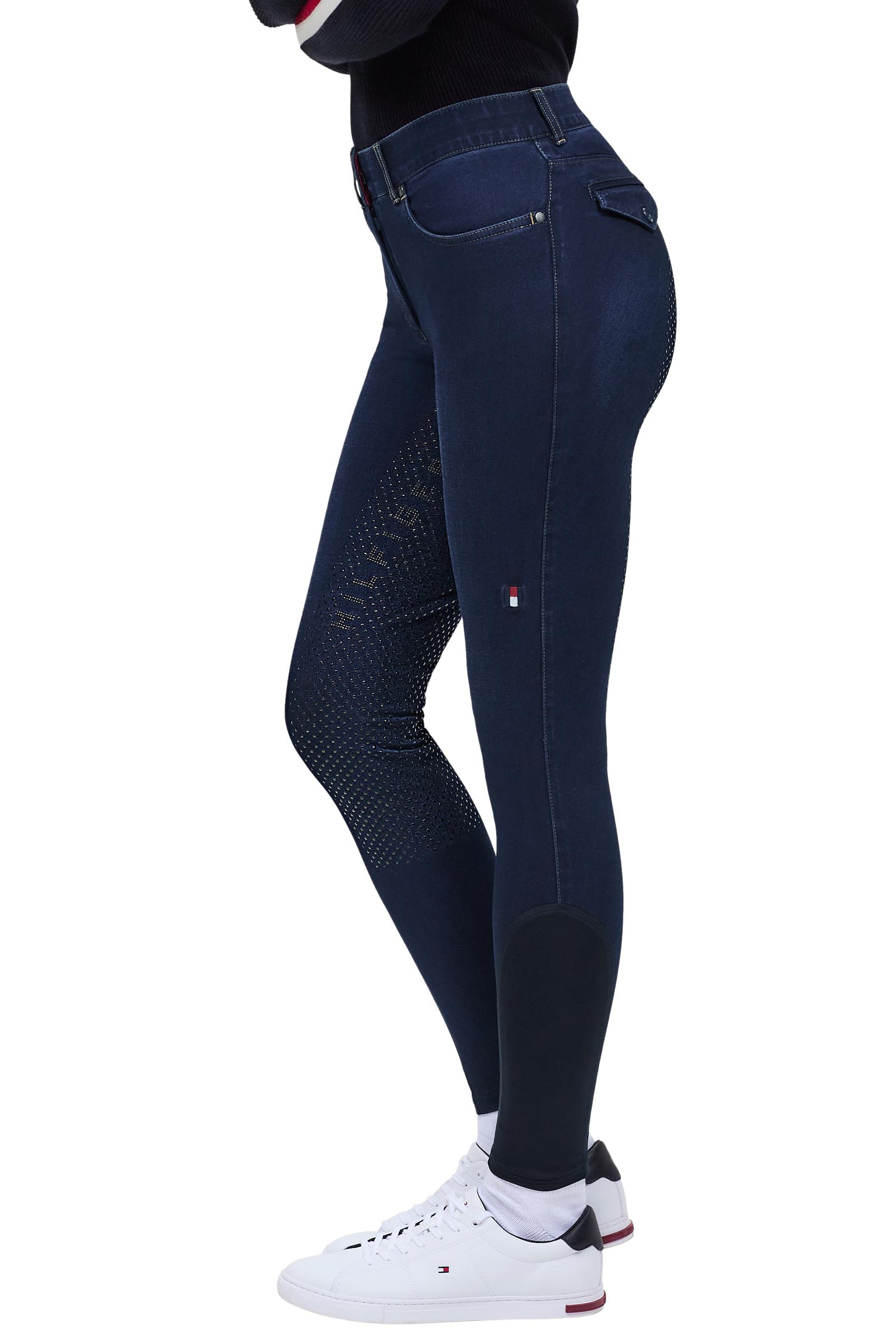 Tommy Hilfiger Equestrian Hope dame denim ridebukser med fuldgrip