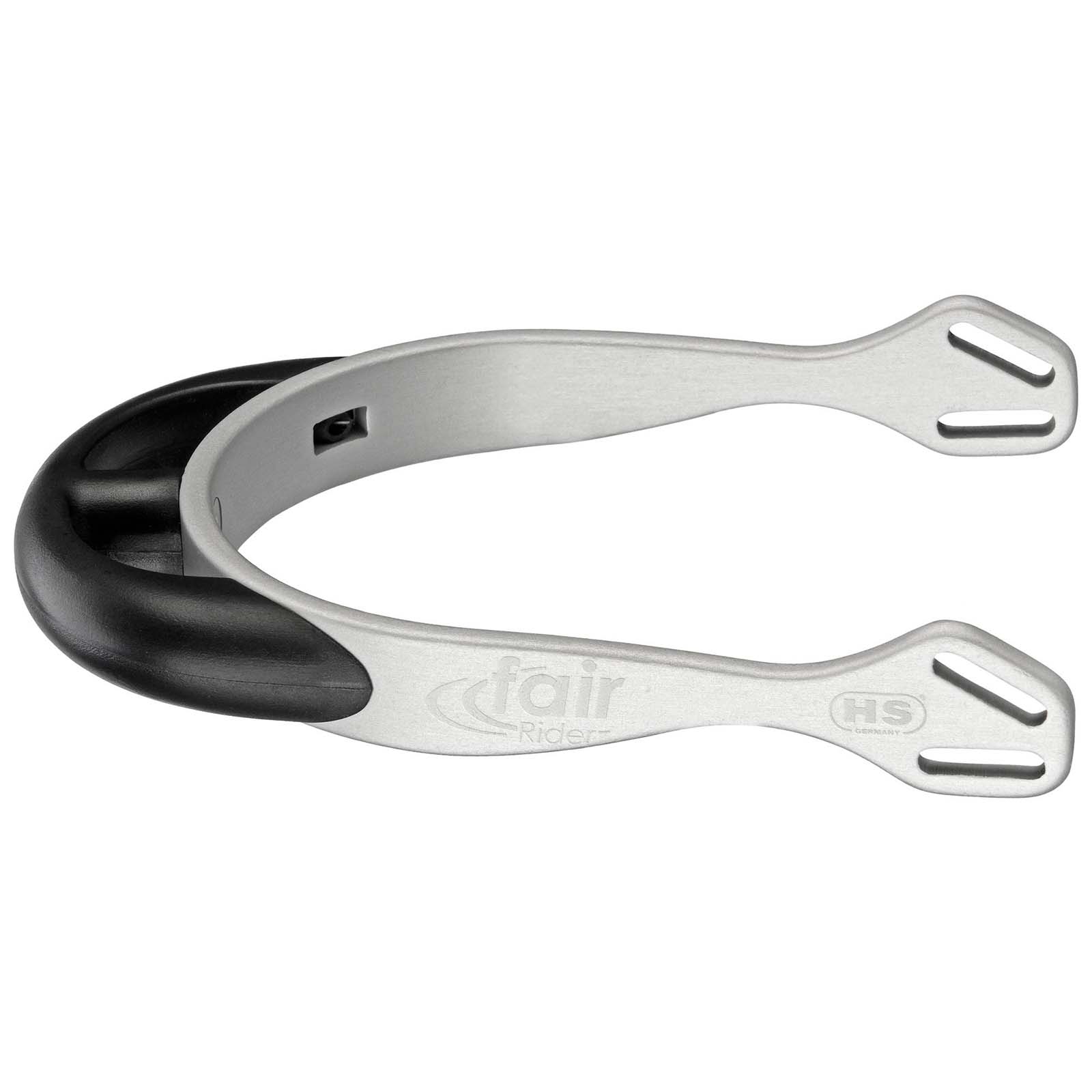 Silver/Black Sprenger FairRider Aluminium Sporer med Rund Hals 20 mm