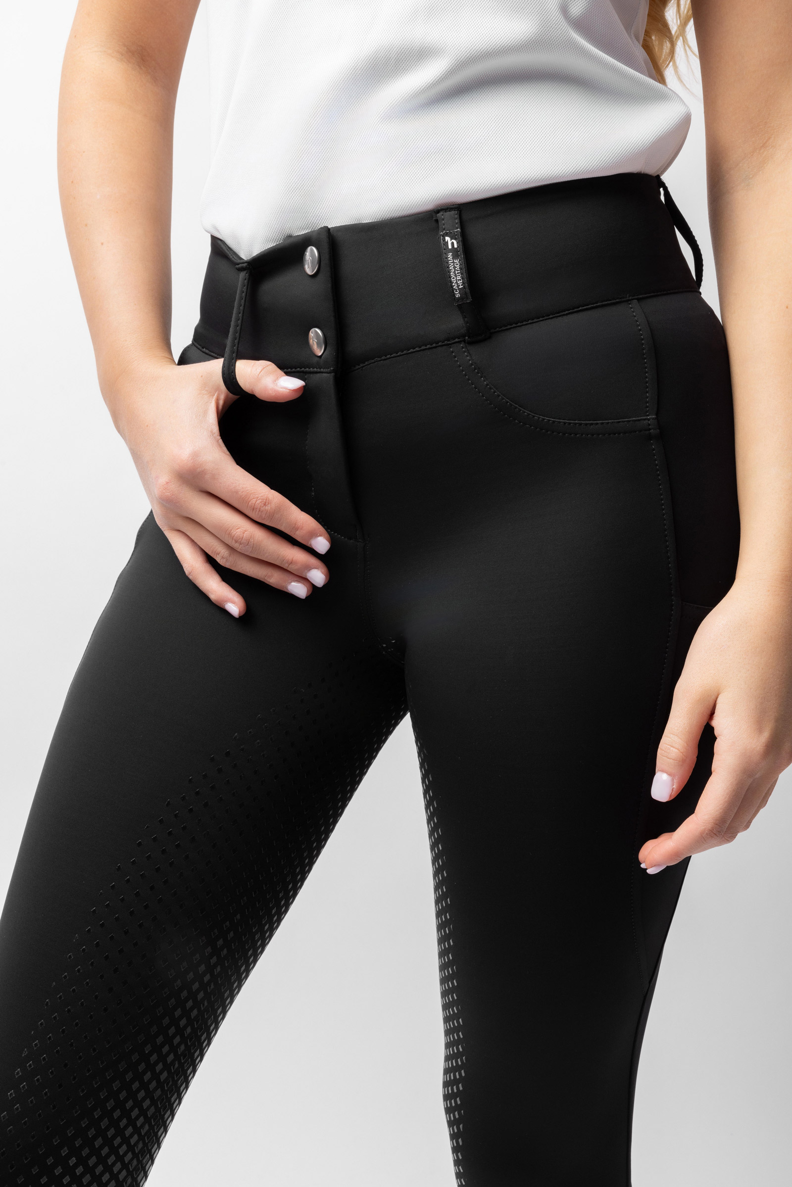 Horze Evelyn Dame Full Grip ridebukser UPF 50+