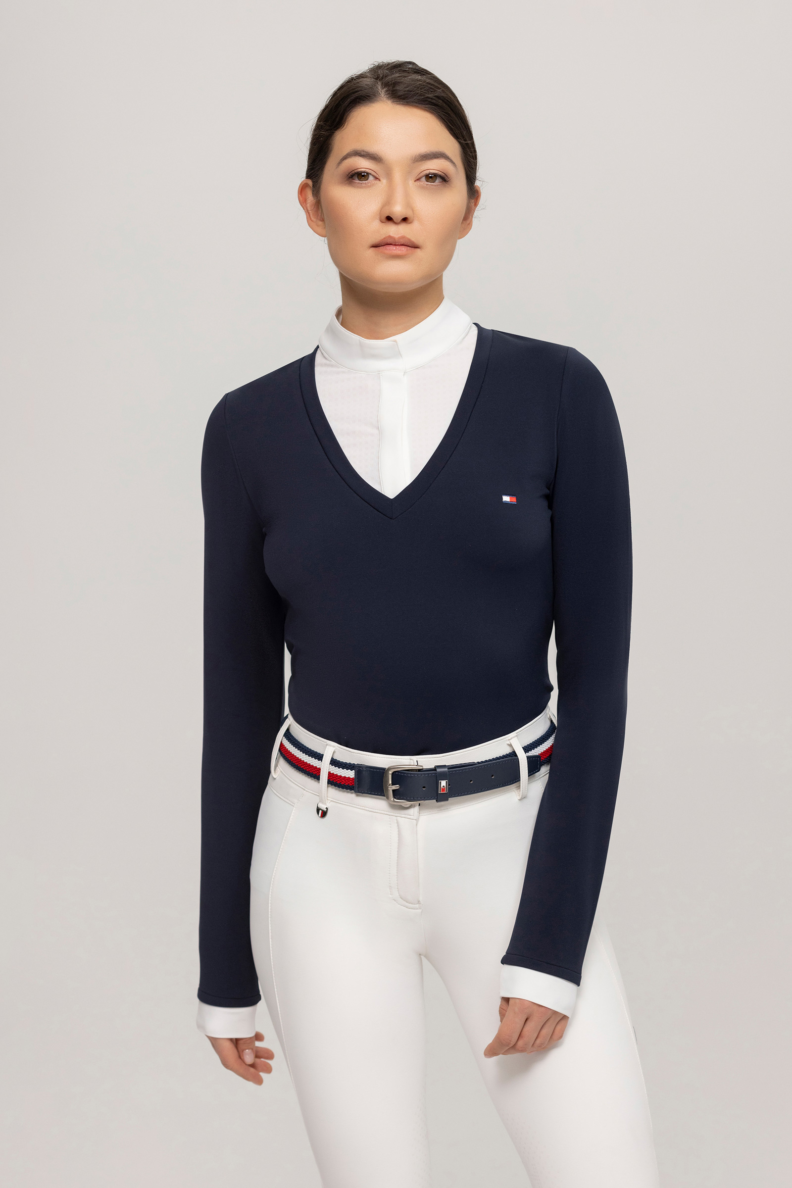 Tommy Hilfiger Equestrian Montana dame 2-i-1 st&aelig;vneskjorte