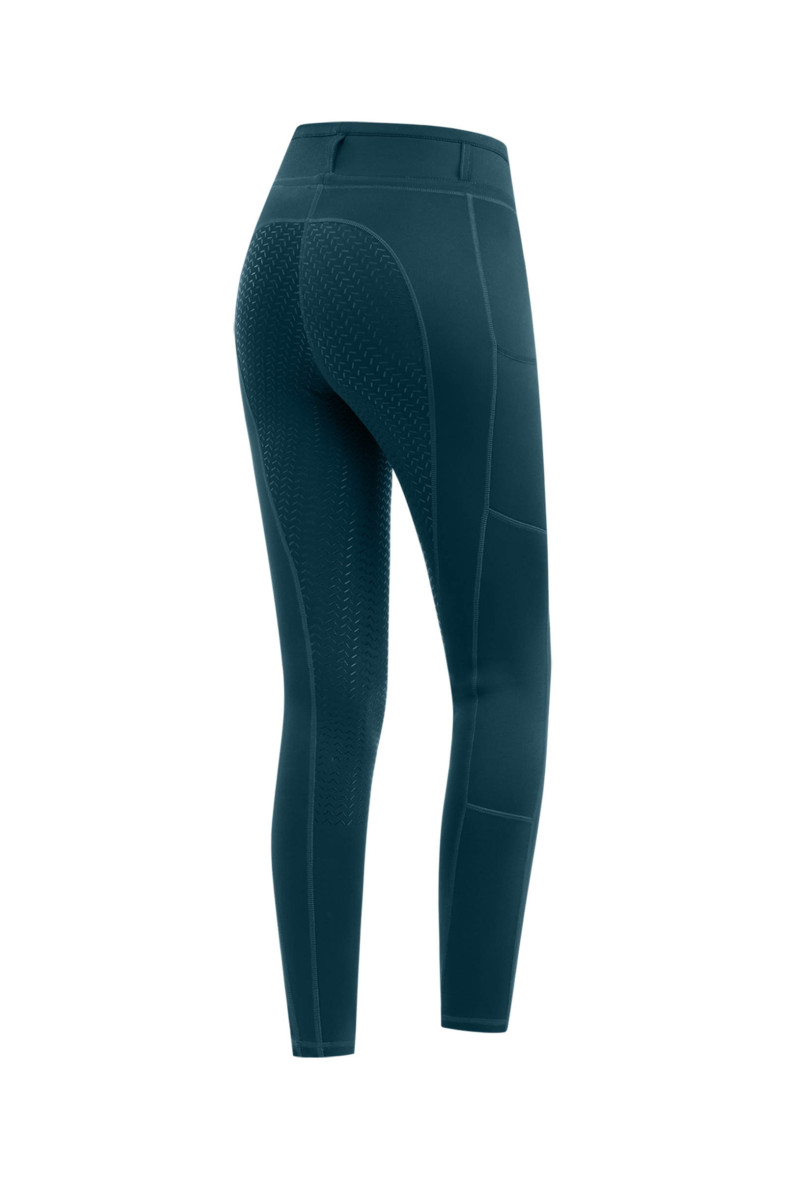 Petrol Blue ELT Ella Kids' Full Grip Thermo Riding Tights