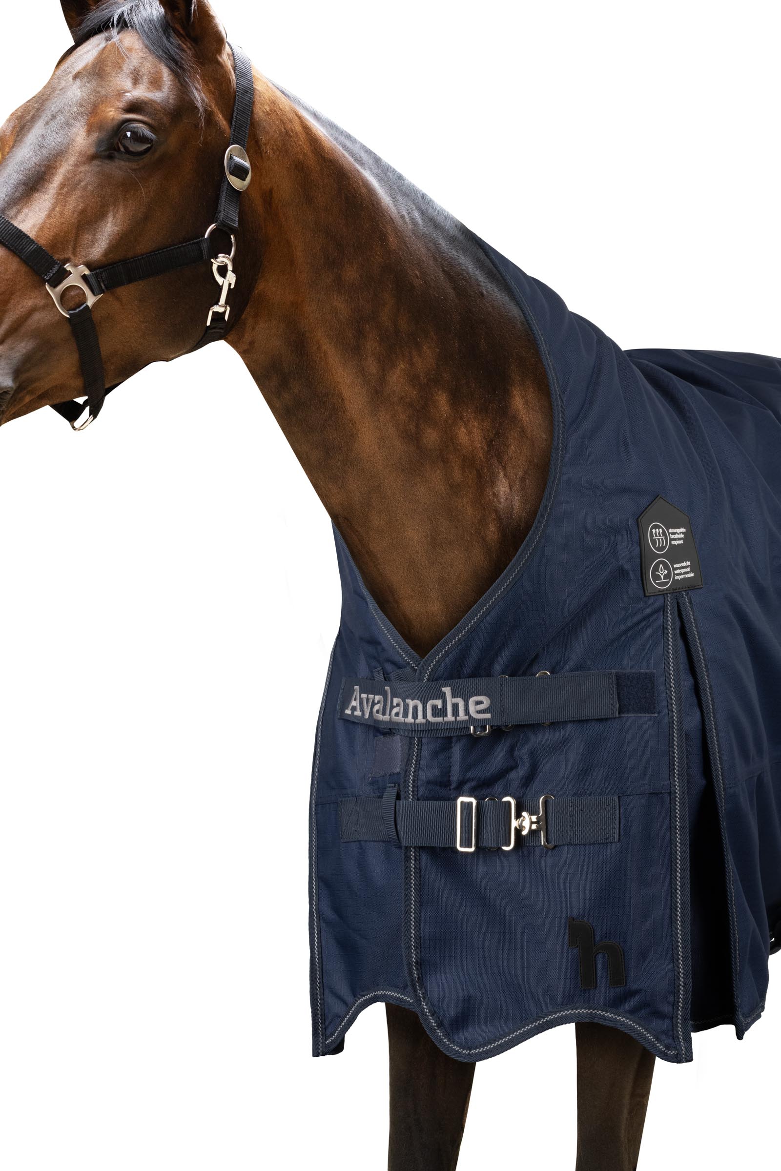 Horze Avalanche 1200D uded&aelig;kken, medium tykkelse, 150g, halvh&oslash;j hals