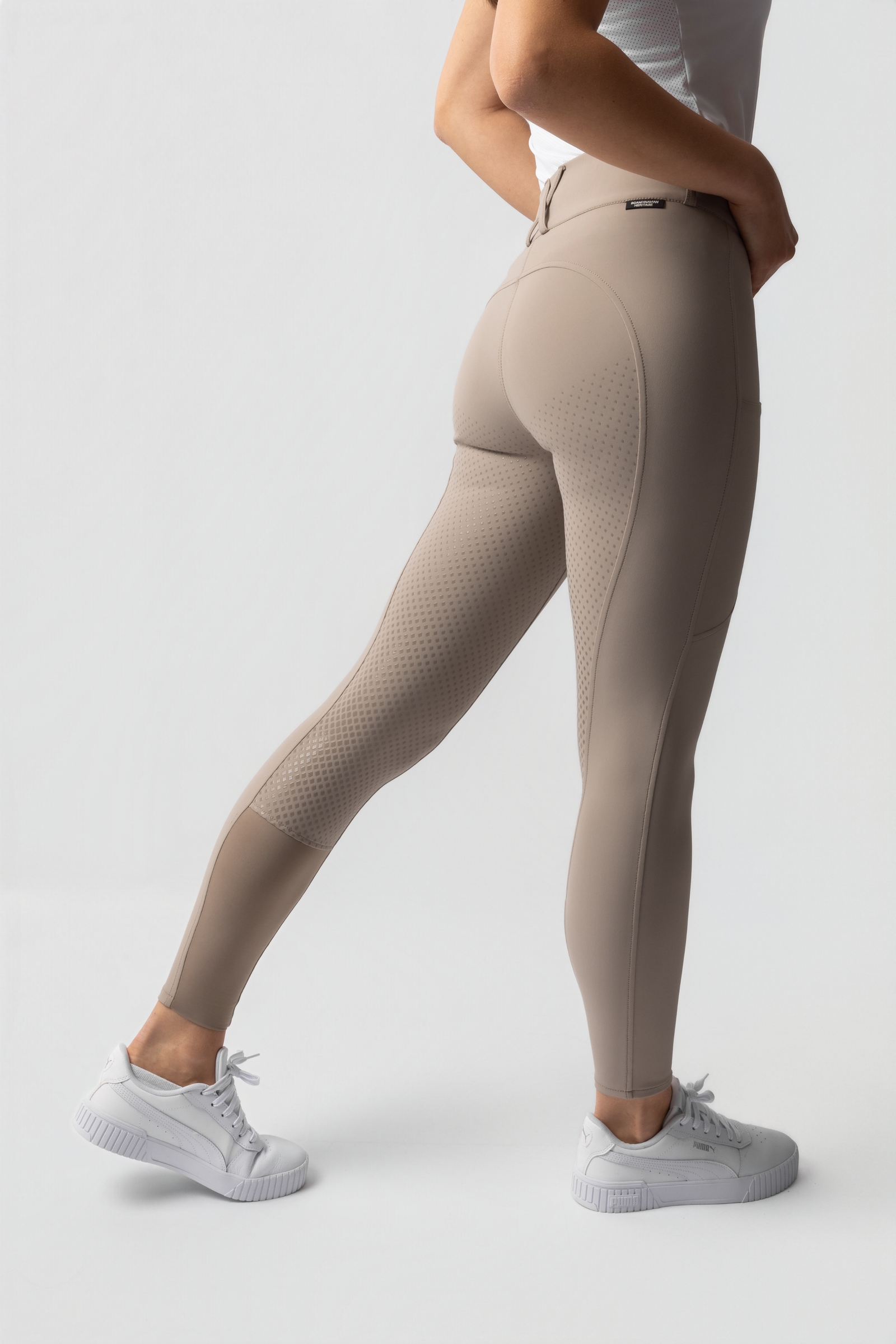 Horze Grand Prix Pro ridebukser til kvinder med fuldgrip UPF 50+