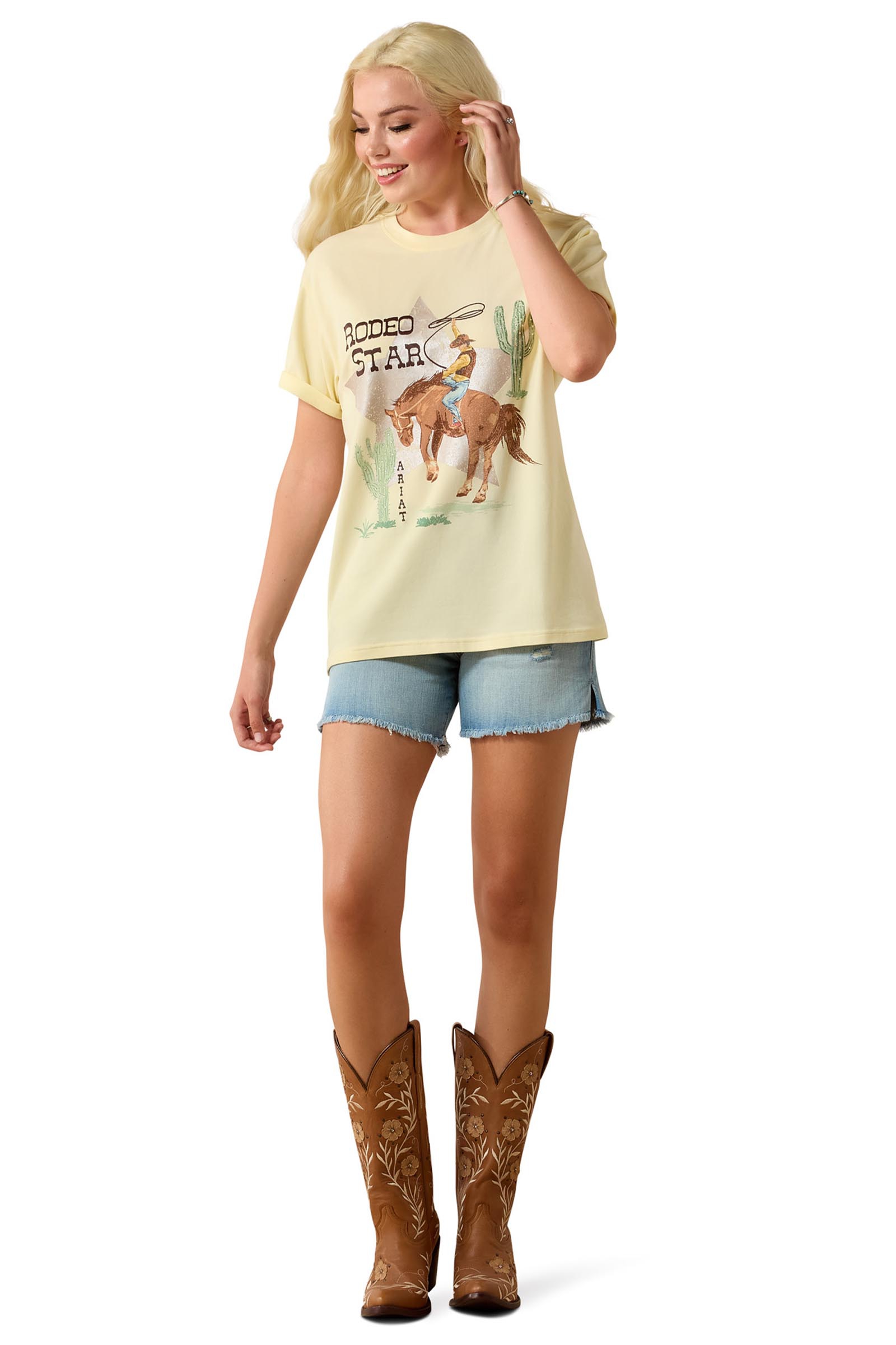Ariat Rodeo Star boyfriend-T-shirt til damer  