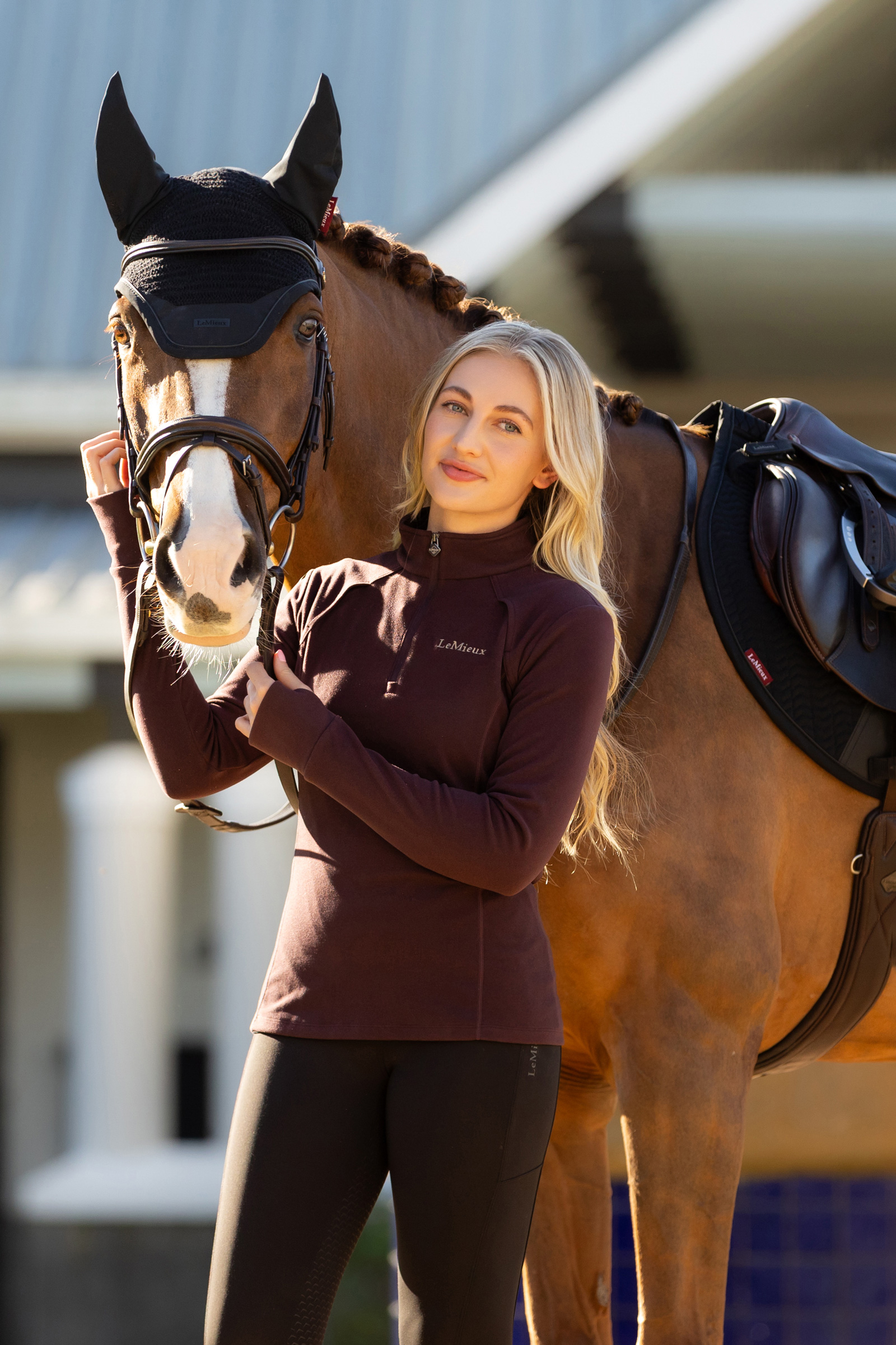 LeMieux Frances dame fleece med kvart lynl&aring;s