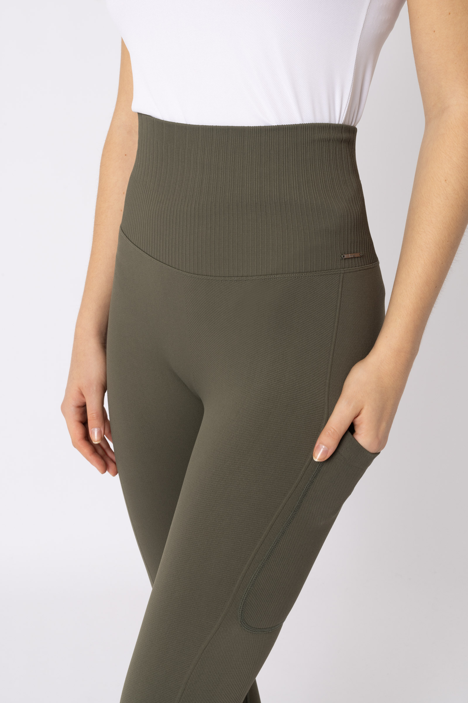 Horze Janine Seamless Fuld Grip Tights med telefonlomme, damemodel