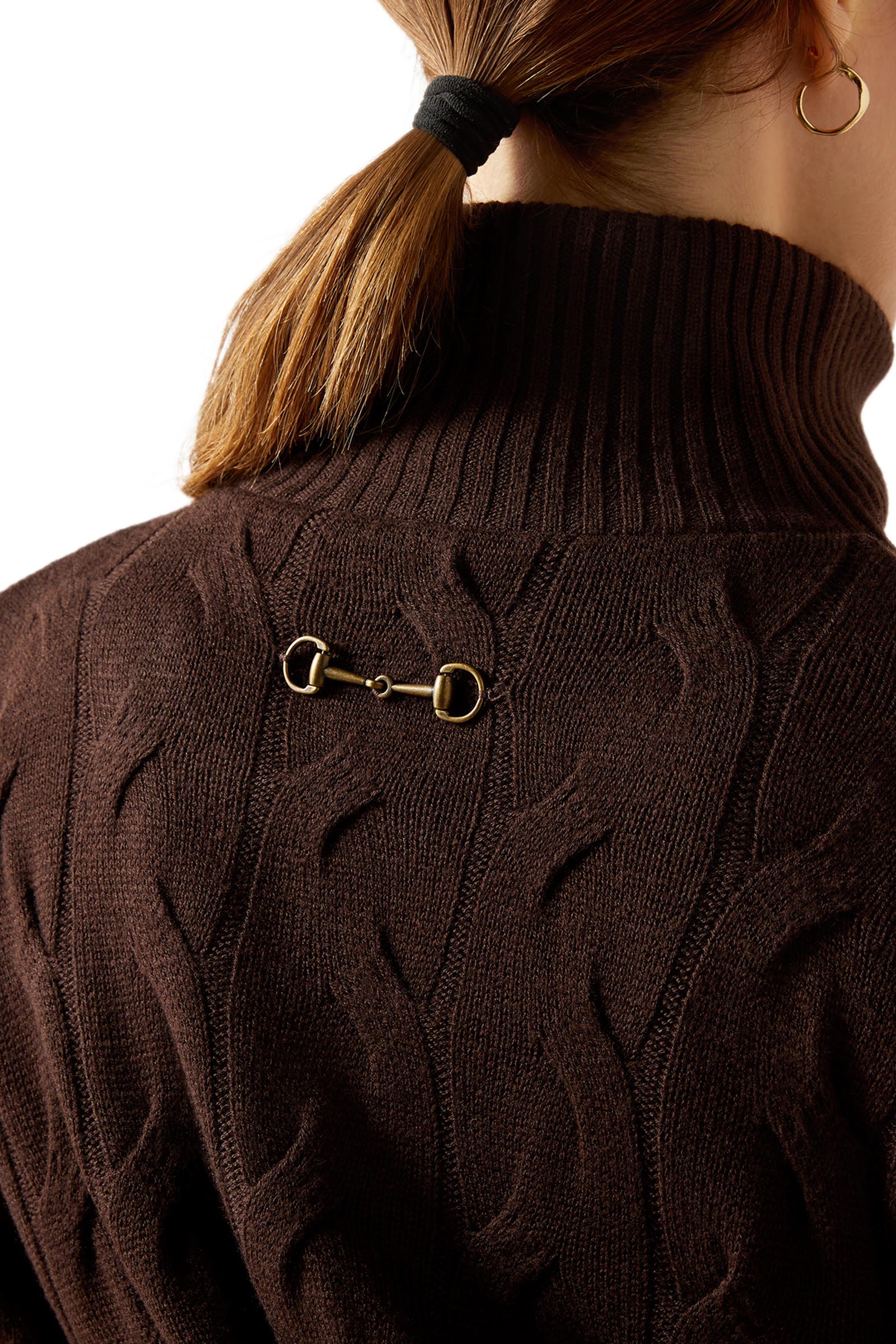 Ariat Alamere Dame sweater med 1/2 lynl&aring;s