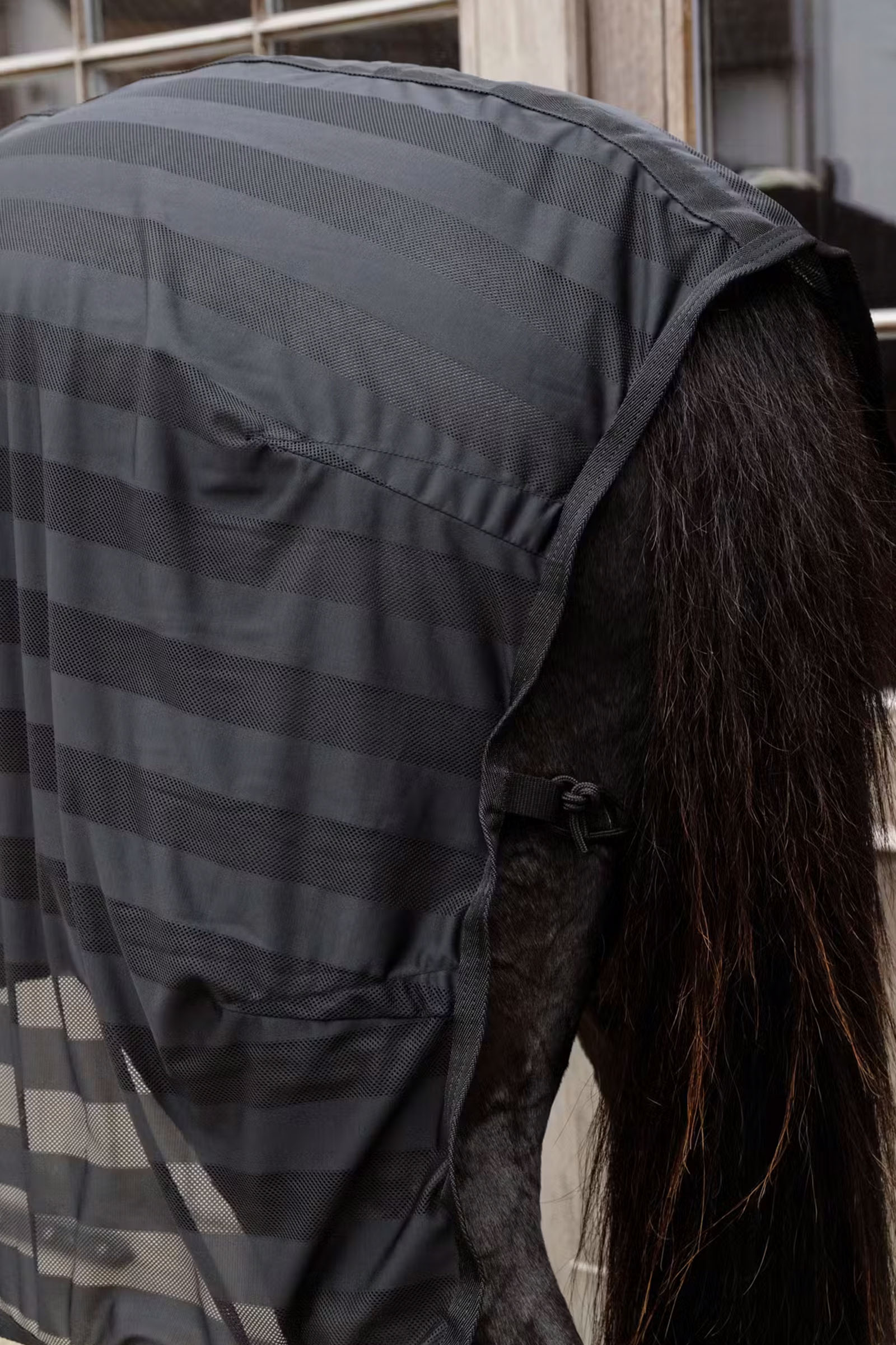 Kentucky Horsewear let stribet flued&aelig;kken i netmateriale