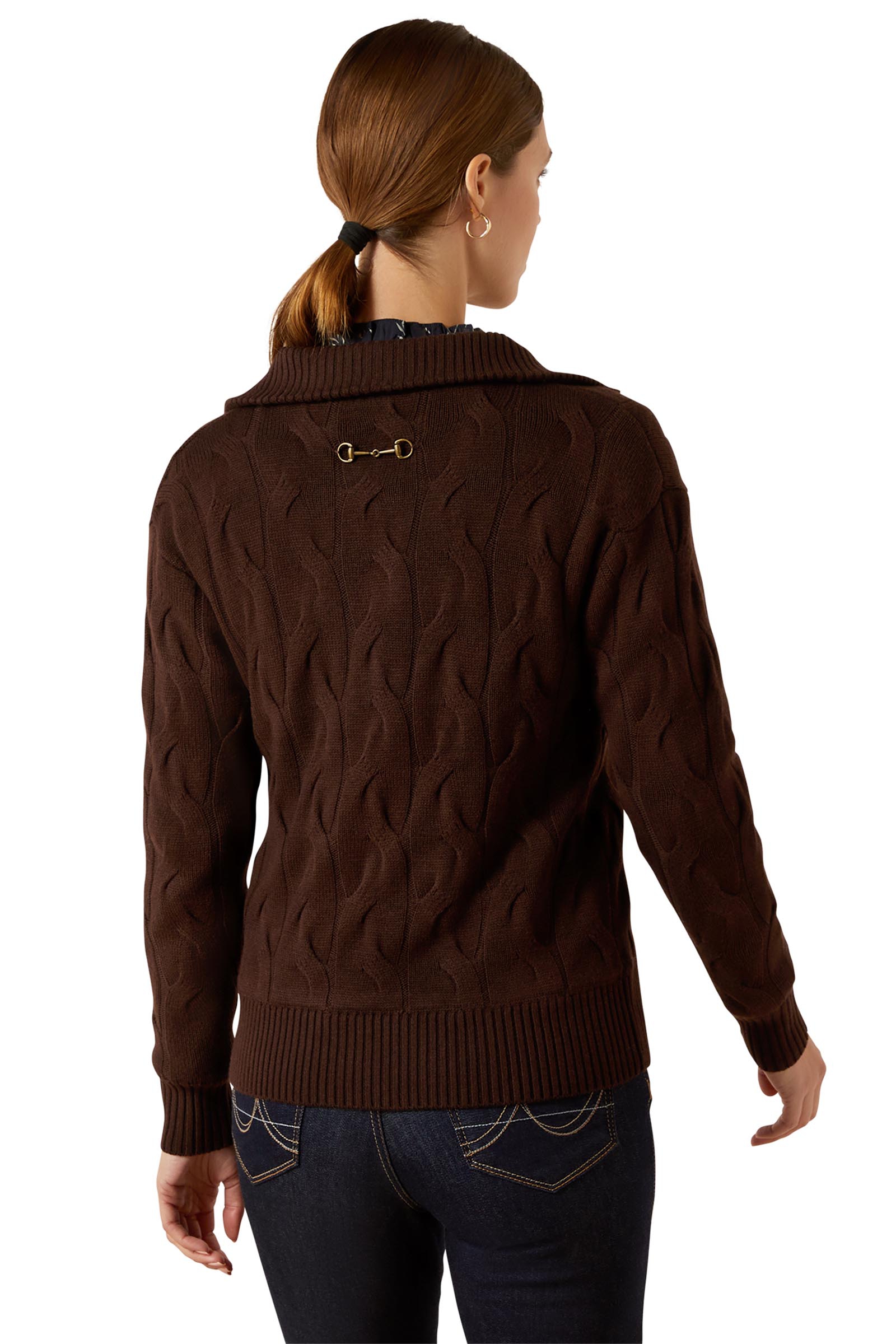 Ariat Alamere Dame sweater med 1/2 lynl&aring;s