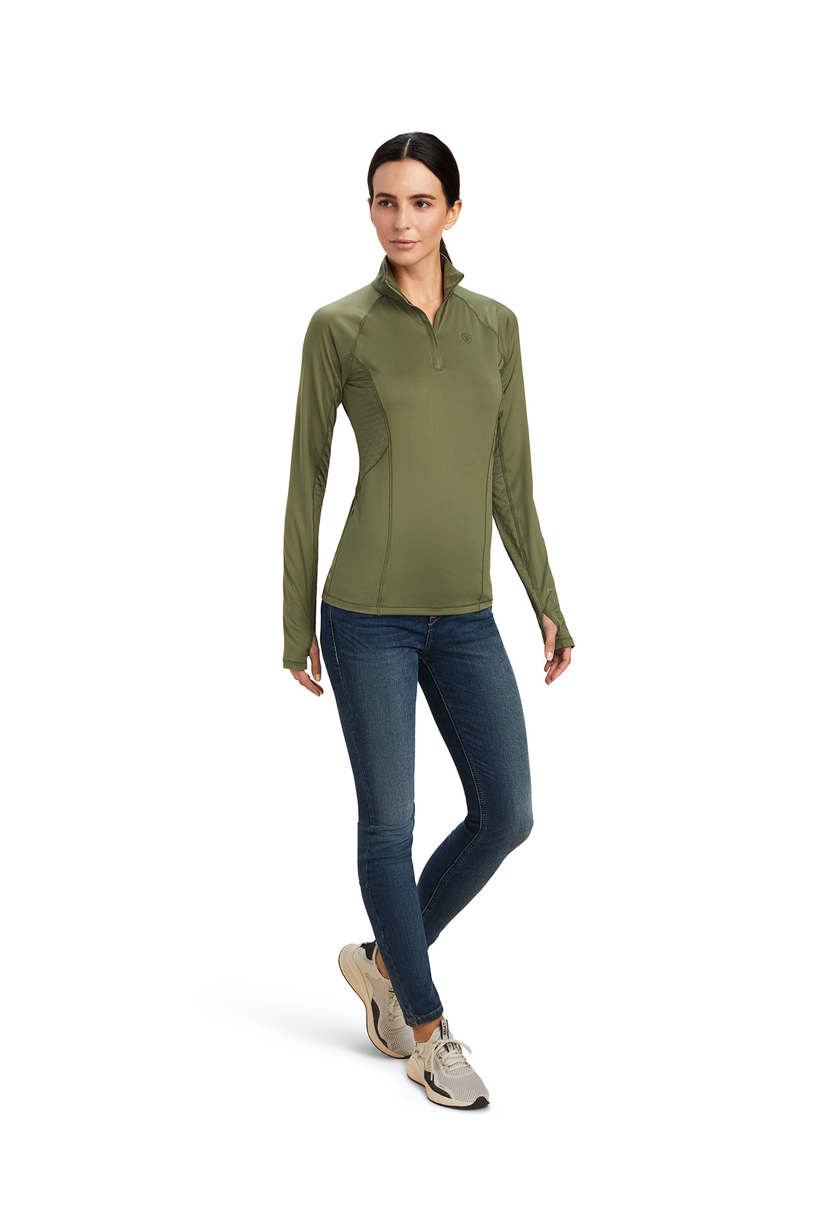 Ariat Lowell 2.0 1/4 Zip langærmet bluse, damemodel