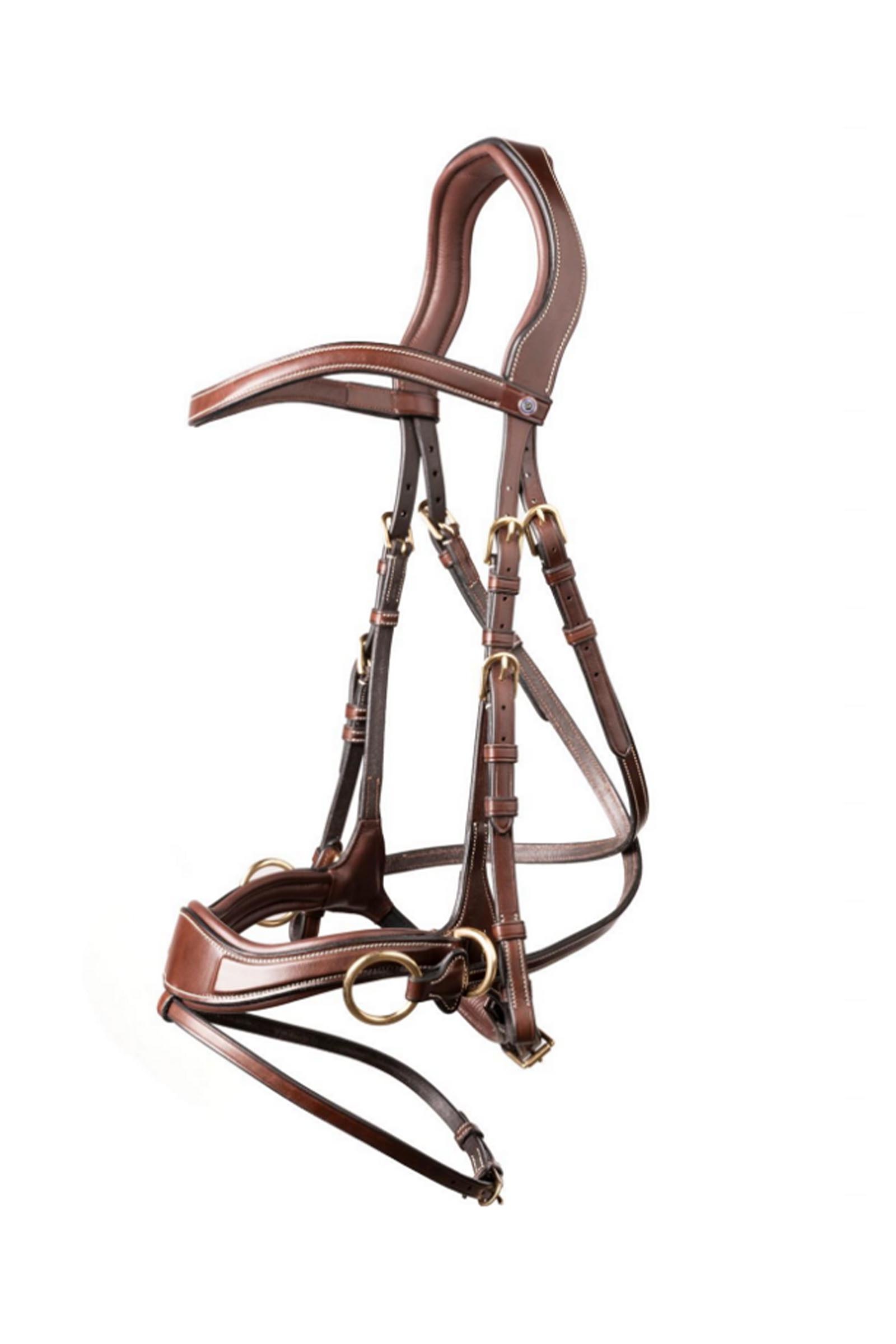Brown/Gold Trust Equestrian Falsterbo T-motion Bridle