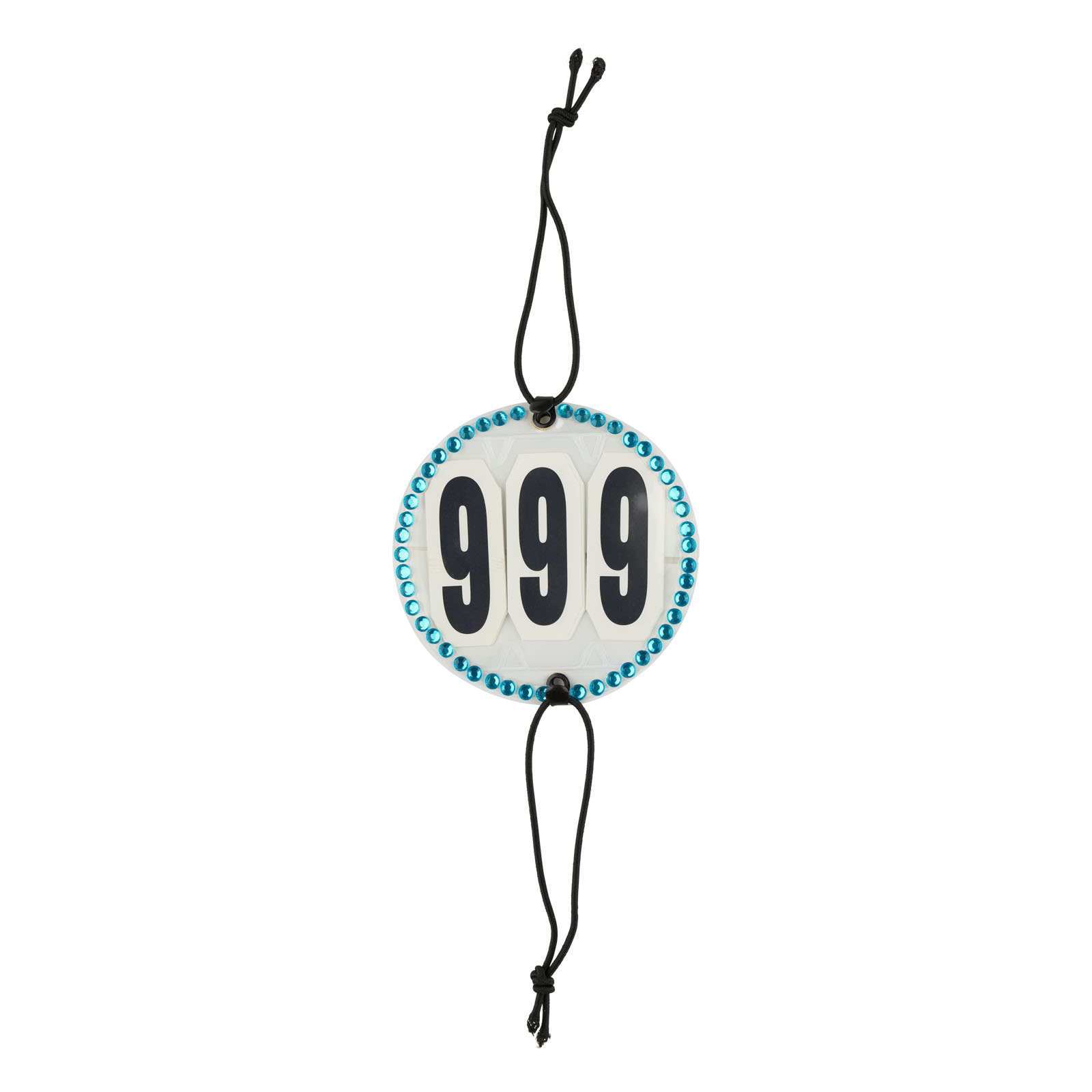 Horze startnummer med krystaller