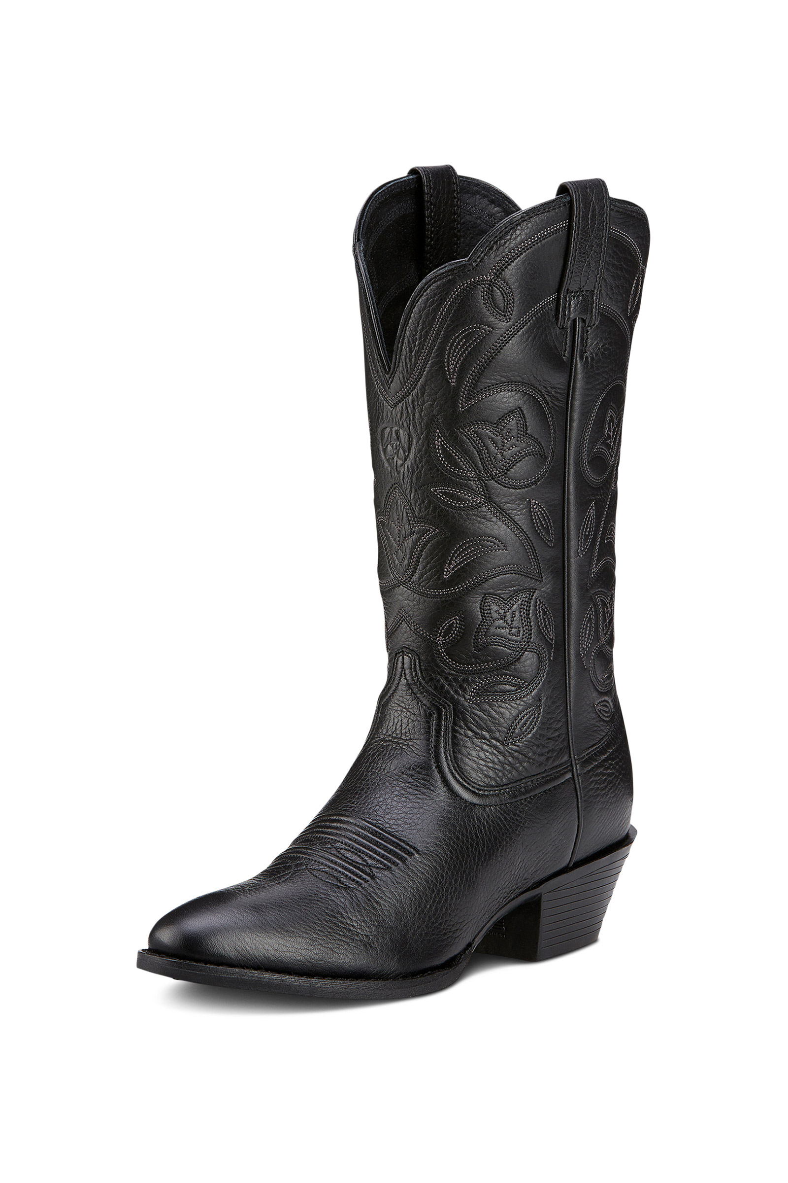 Black Deertan Ariat Heritage R Toe Dame westernst&oslash;vler