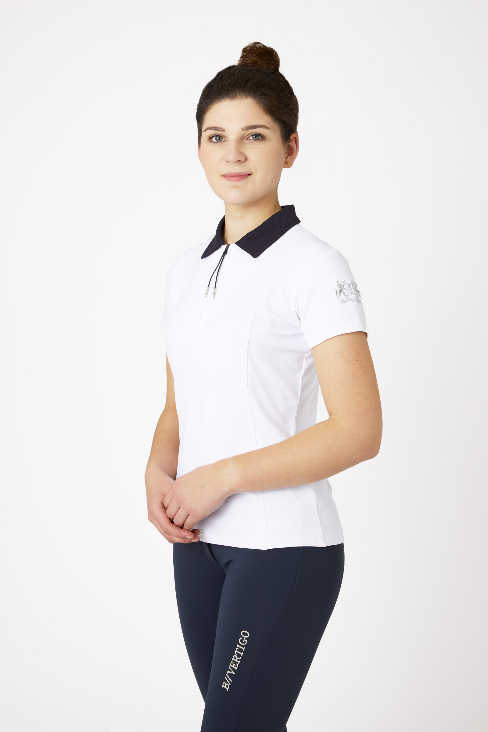 B Vertigo Claudine kort&aelig;rmet poloshirt, damemodel
