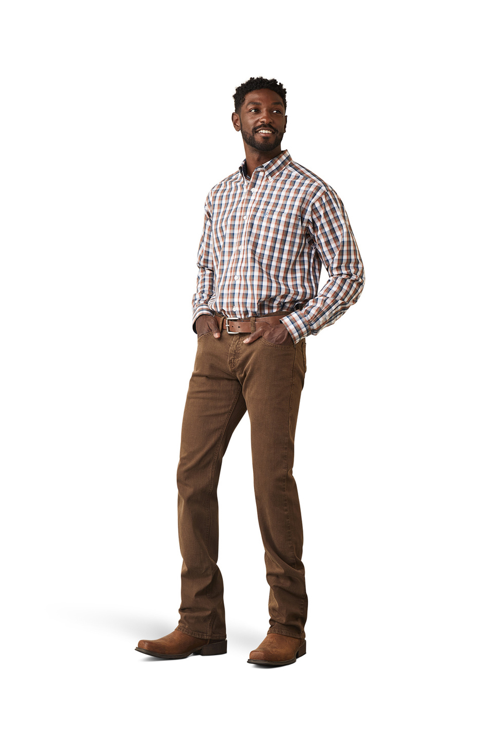 Ariat M7 Str Grizzly Straight Jeans til m&aelig;nd i olivengr&oslash;n