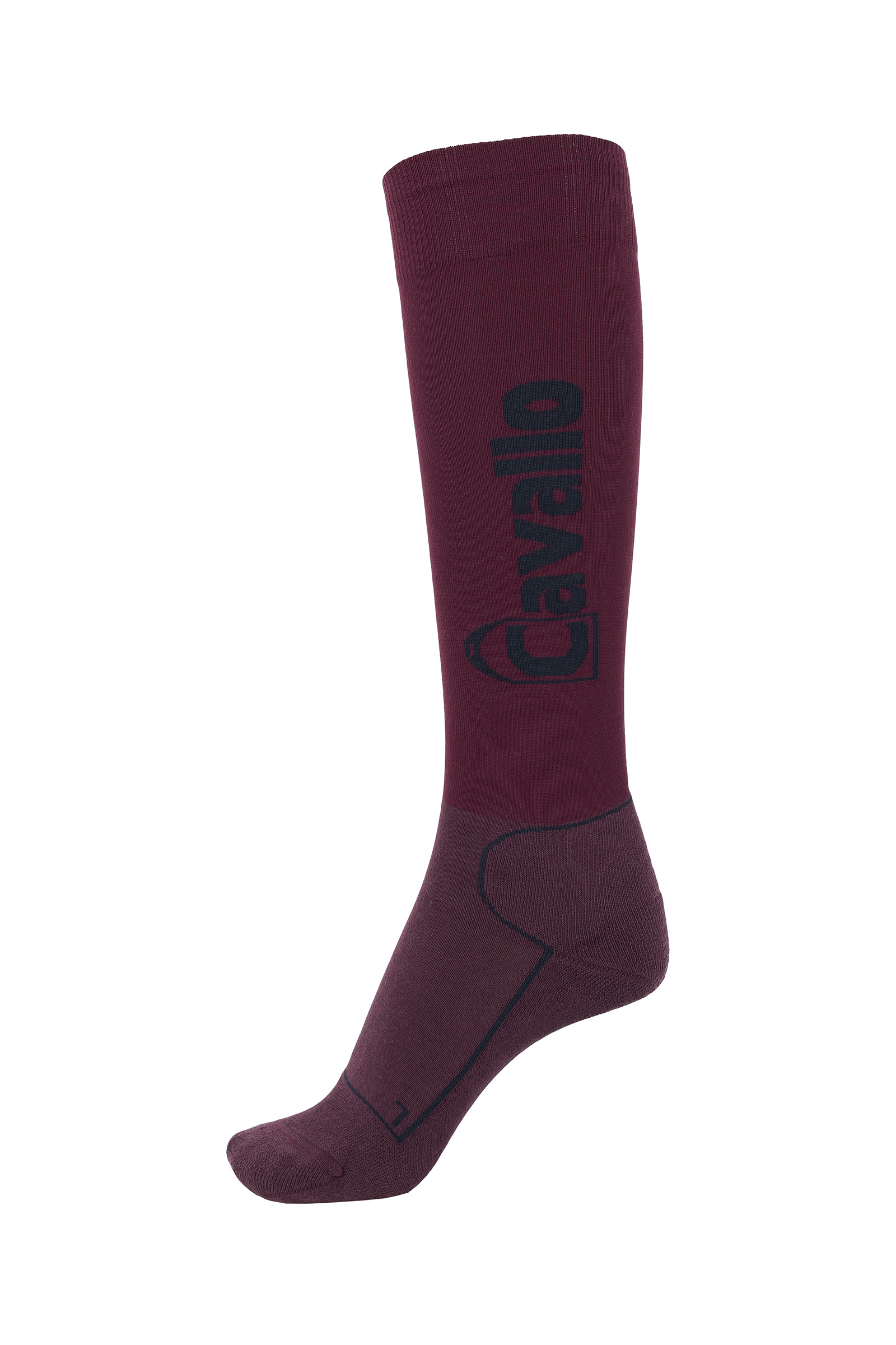 Port Wine Red/Navy Cavallo CavalSimo ergonomiske strømper m/tyndt skaft