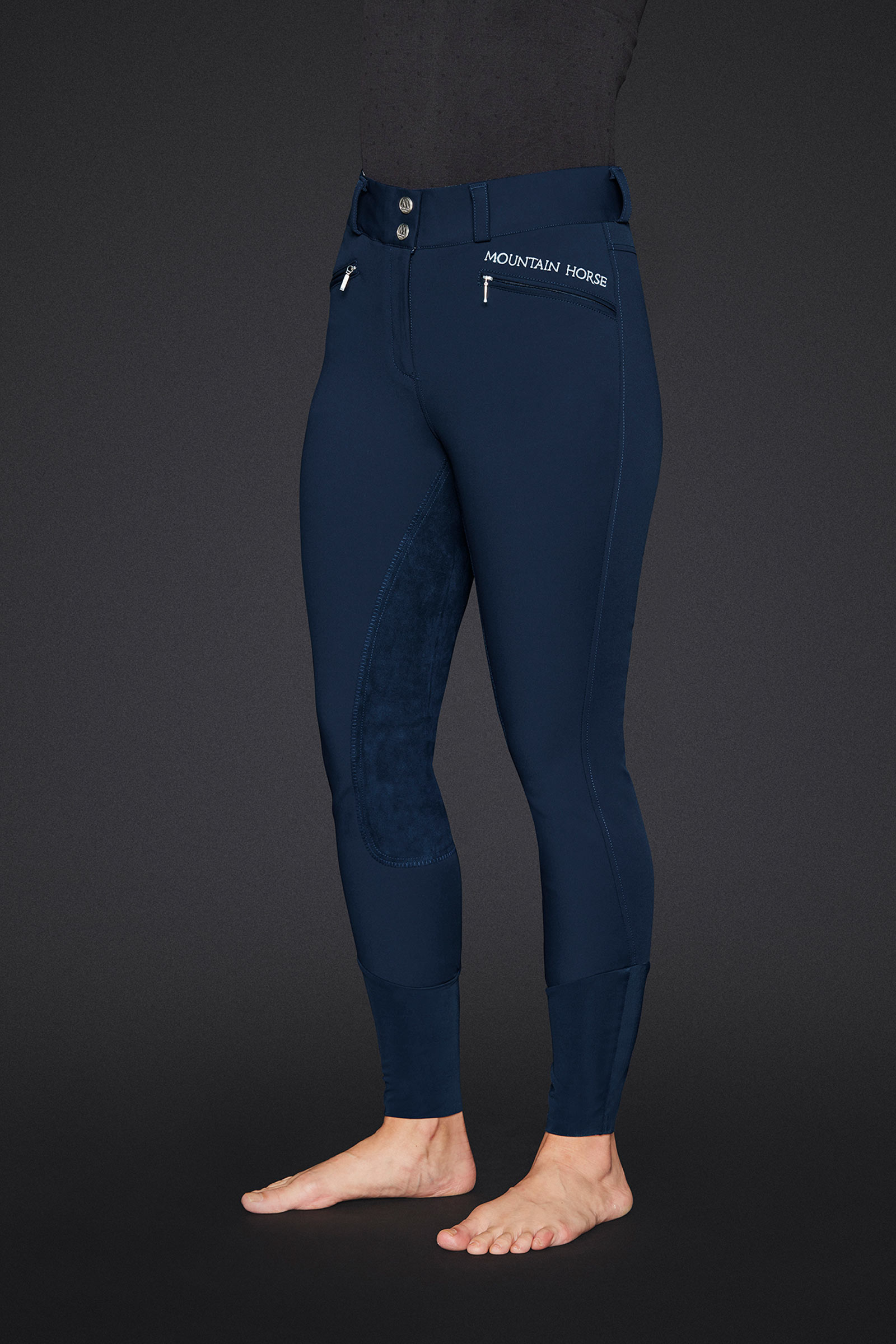 Mountain Horse Diana dámské jezdecké kalhoty s plným sedem z imitace kůže