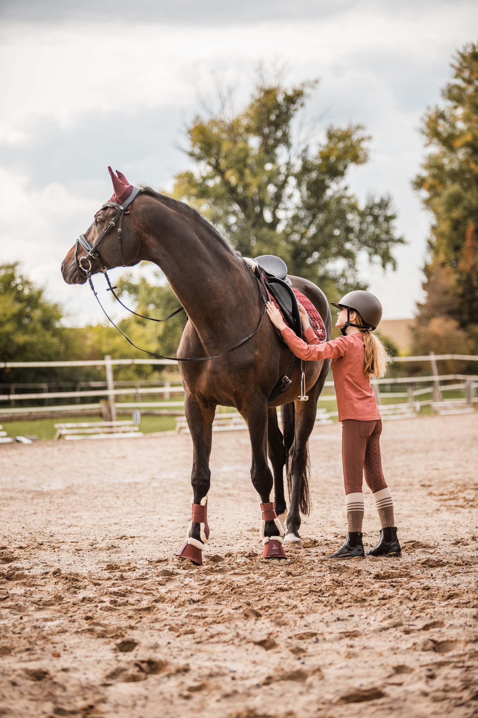 Horze Leighton Teens Silicone Full Grip Ridebukser med Telefonlomme