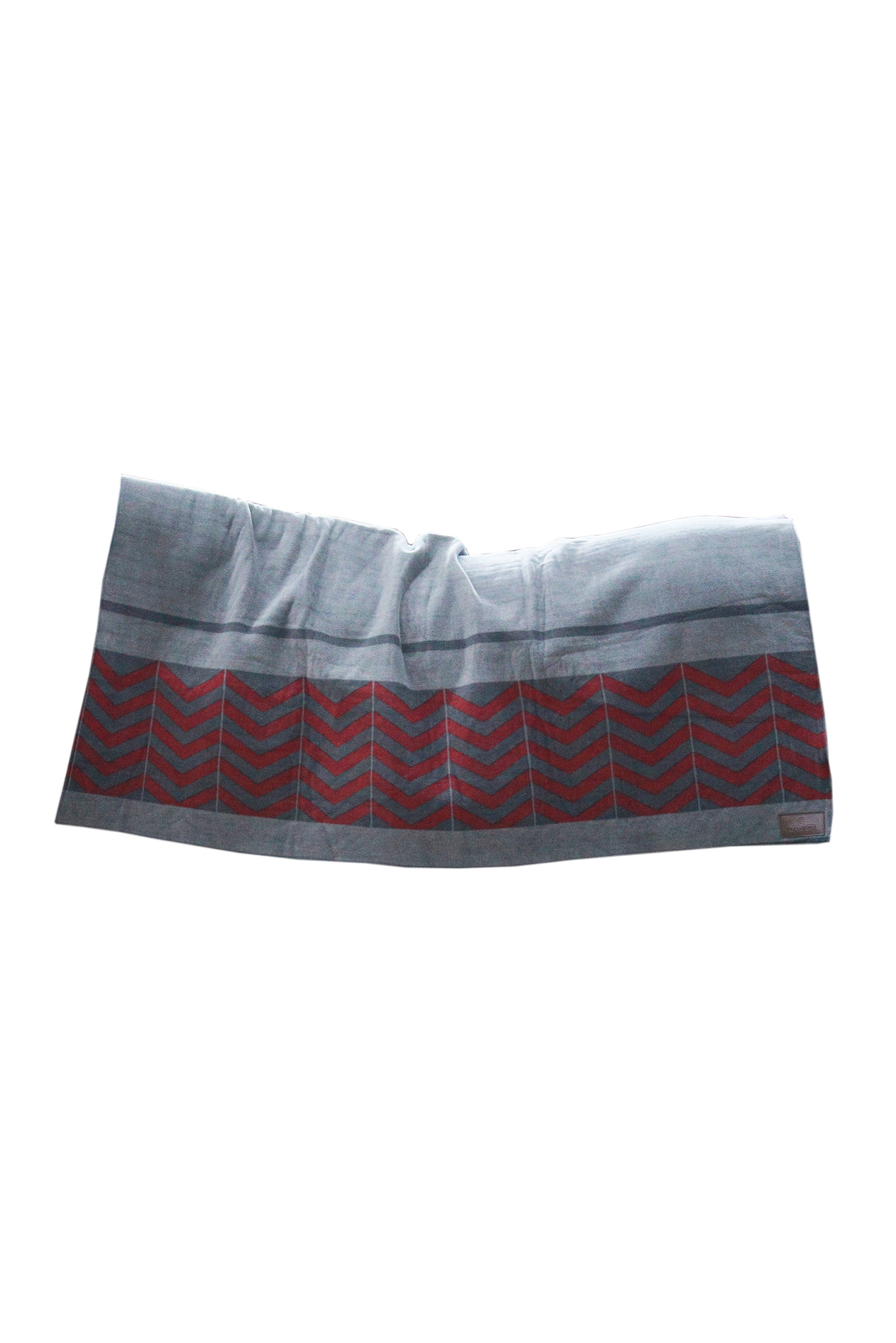 Grey/Dark Red Kentucky Horsewear Heavy Fleecedækken